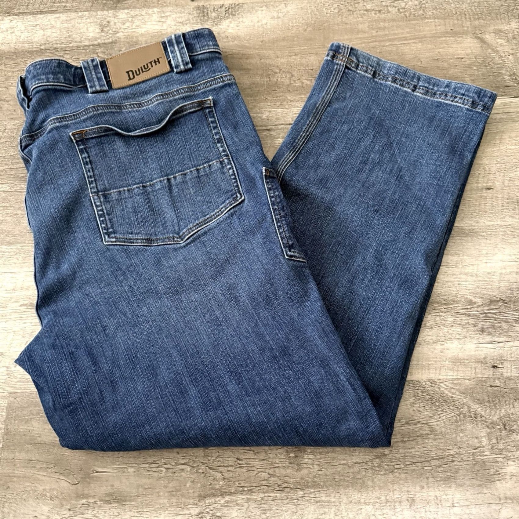 Doublet Duluth Trading Ballroom Double Flex Jeans Mens 44x30 Standard Fit Blue Stretch Size US 44 / EU 60 - 5 Thumbnail