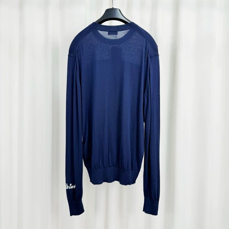 Dior Dior Co-branded old flower embroidered wool sweater Size US M / EU 48-50 / 2 - 2 Thumbnail