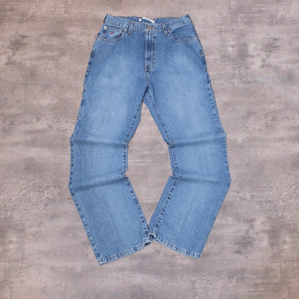 Tommy Hilfiger Vintage 90's Tommy Hilfiger Baggy Relax Wide Denim Pant's Size US 28 / EU 44 - 2 Thumbnail