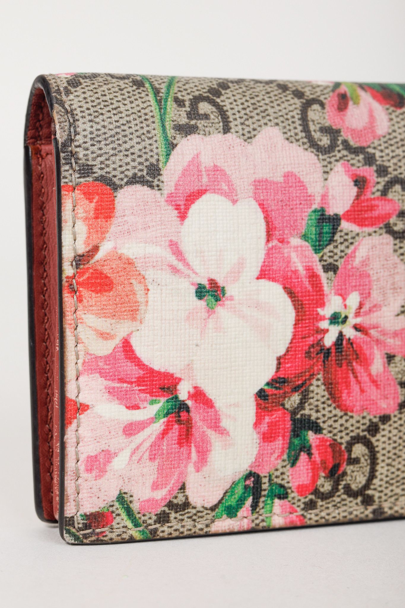 Gucci Gucci GG Supreme Blooms Card Case Pink Mauve Multicolour Size ONE SIZE - 5 Thumbnail