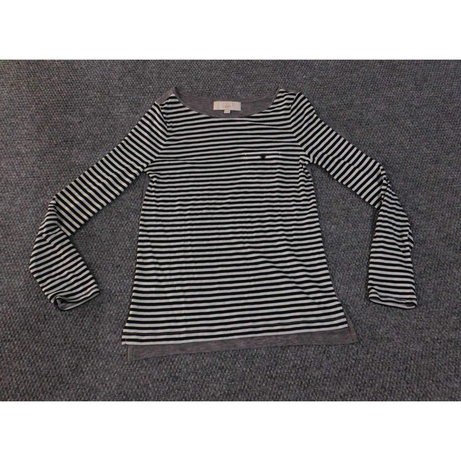 Loft Ann Taylor Loft Shirt Womens XS Wool Blend Striped Long Sleeve Pullover Sweater Size XS / US 0-2 / IT 36-38 - 2 Thumbnail