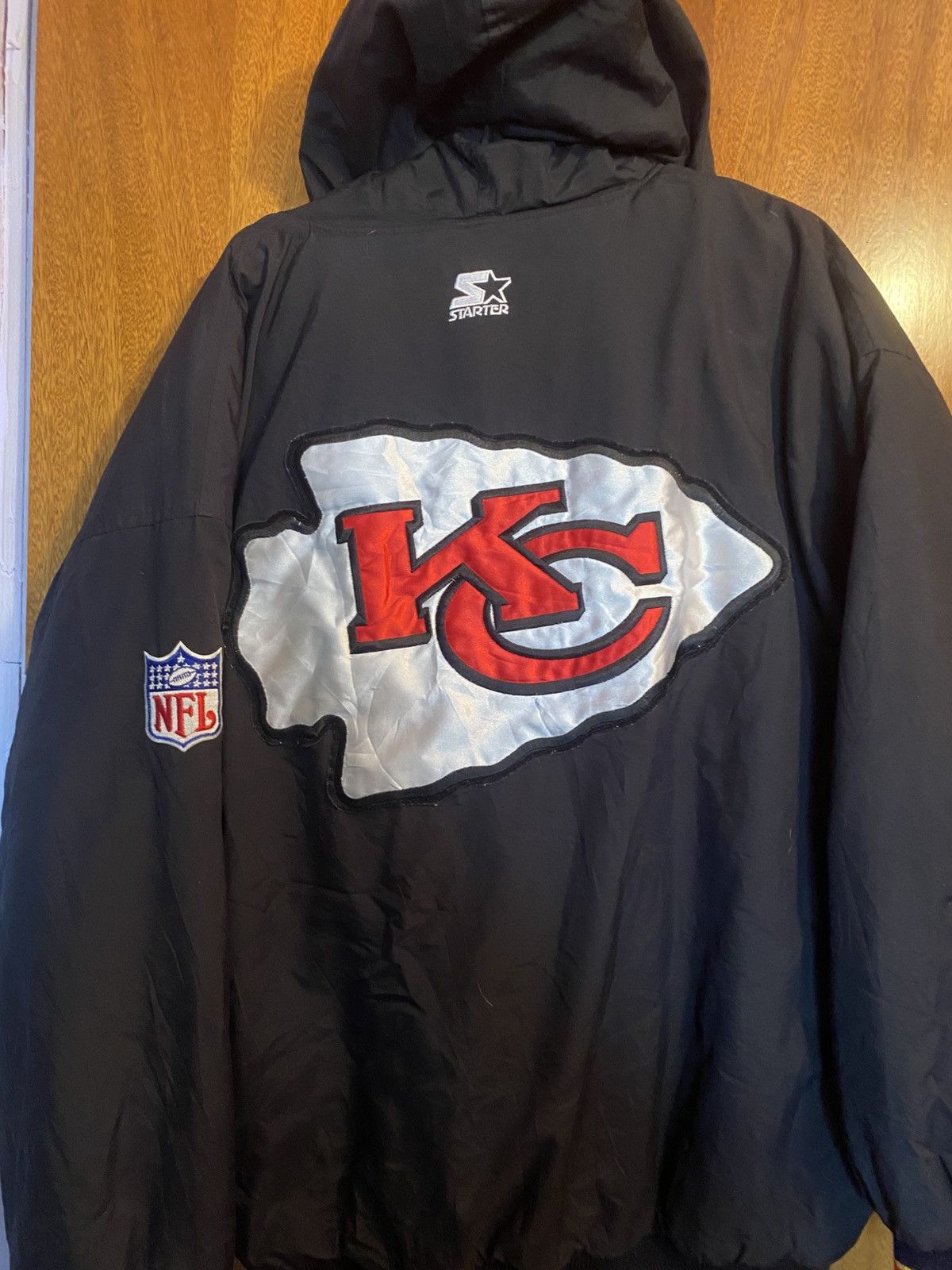 Starter × Stussy Kansas City Chiefs Vintage 90’s Starter Bomber Hooded Jacket Size US M / EU 48-50 / 2 - 8 Thumbnail