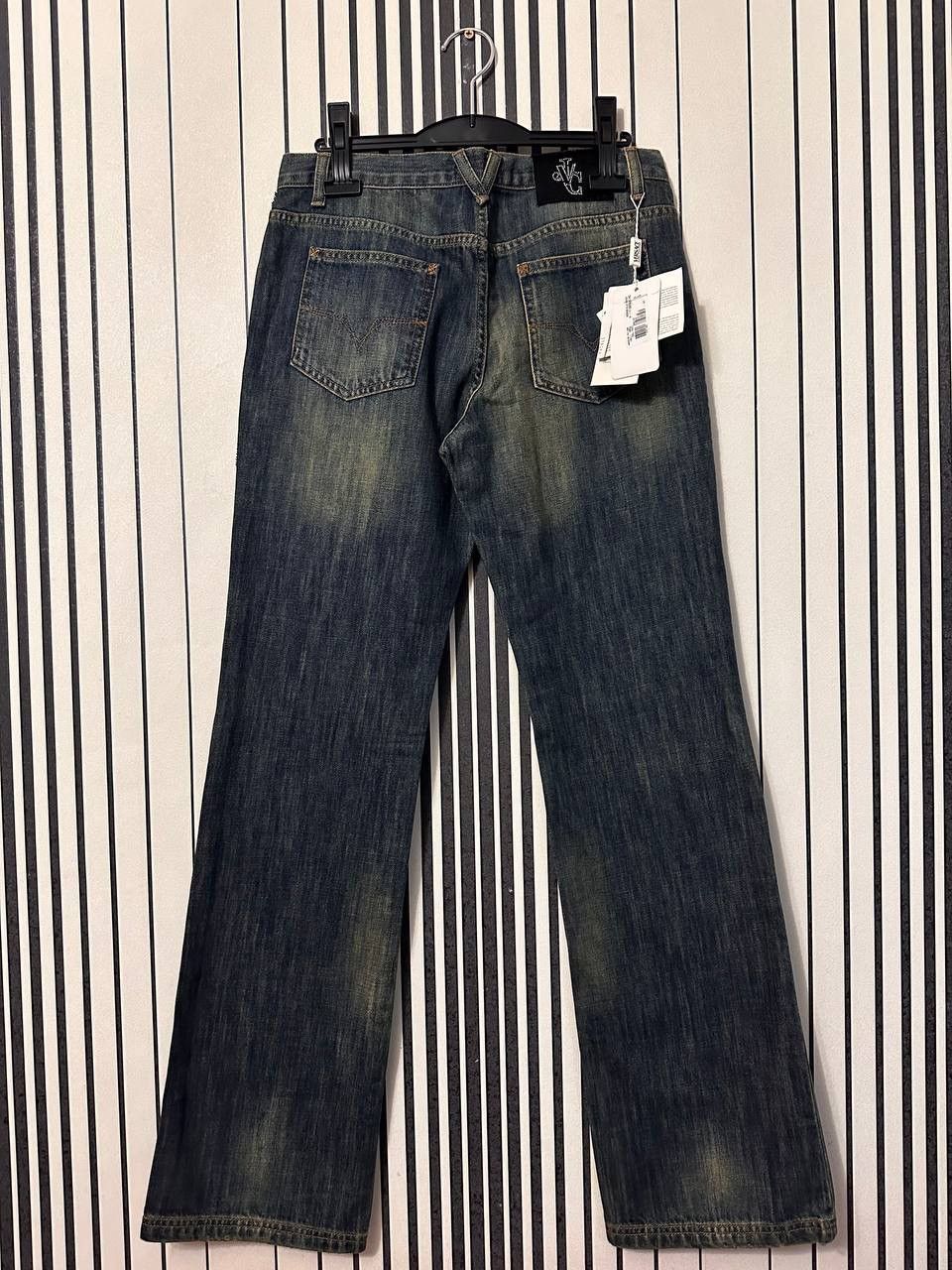Versace × Vintage 2006 Versace Y2k “Crystals” Faded Denim Pants Size US 31 - 2 Thumbnail