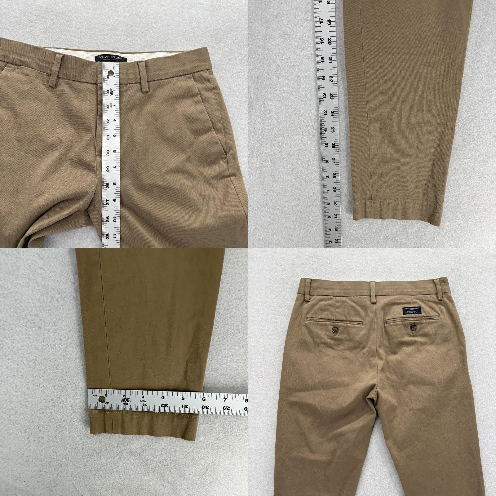 Banana Republic Banana Republic Chino Pants Mens 28x32 Rapid Movement Fulton Skinny Stretch Size US 28 / EU 44 - 8 Thumbnail
