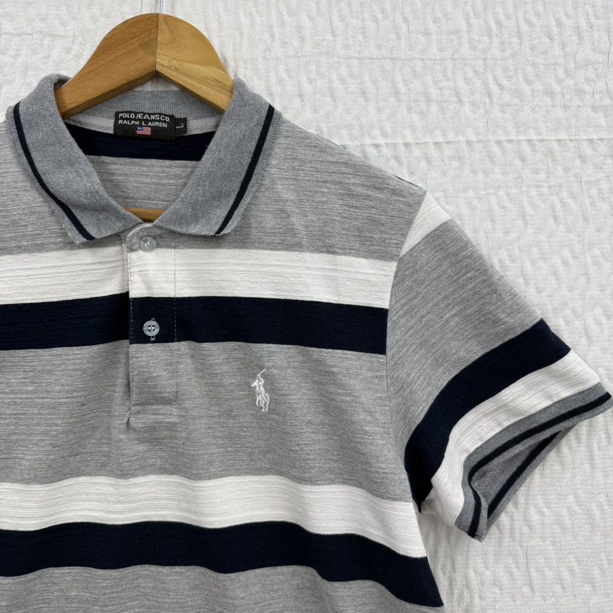 Polo Ralph Lauren Vintage Polo by Ralph Lauren stripes white embroidery Pony Size US M / EU 48-50 / 2 - 2 Thumbnail