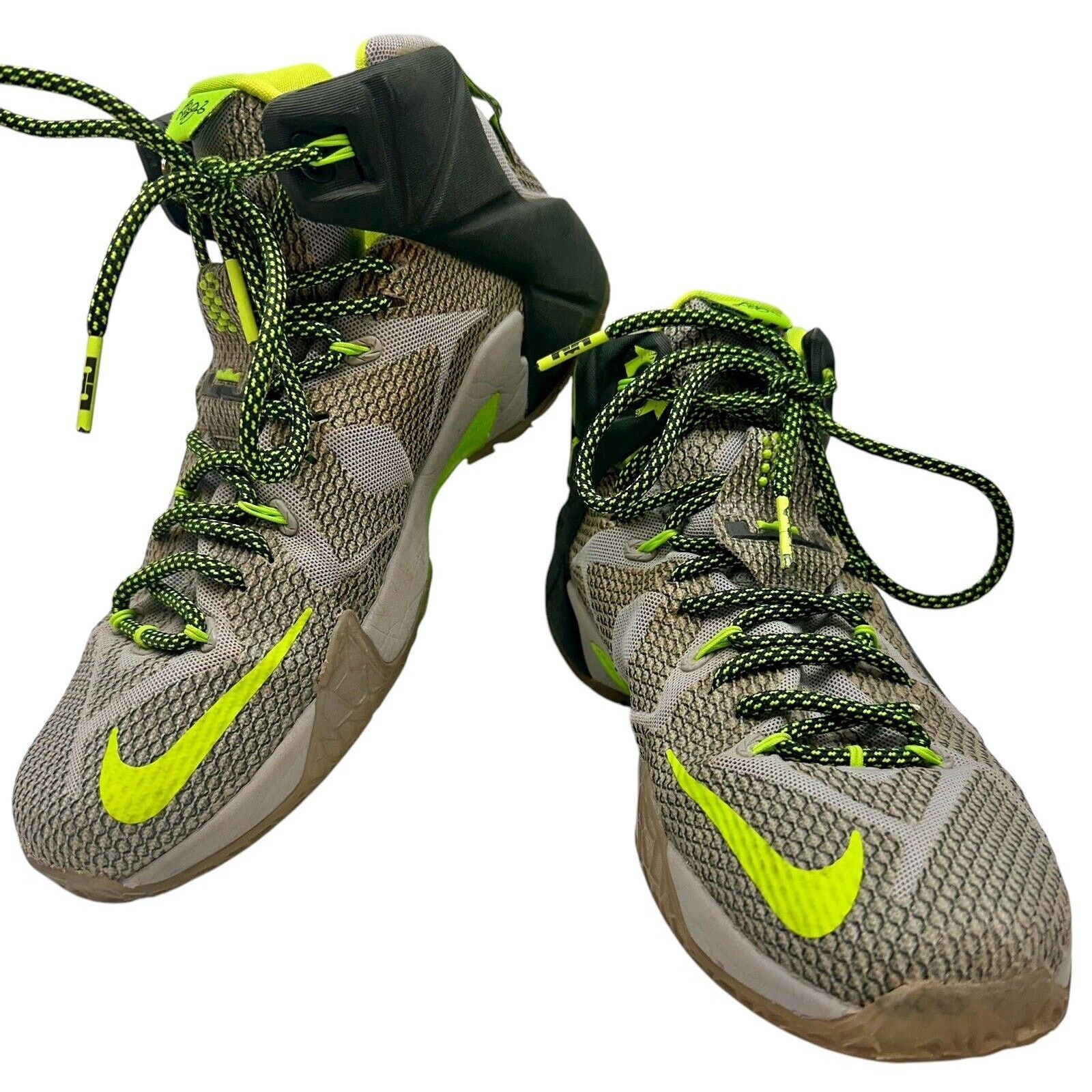 Nike Nike LeBron 12 'Dunkman Wolf Grey Black Electric Green US 9 Size US 9 / EU 42 - 1 Thumbnail