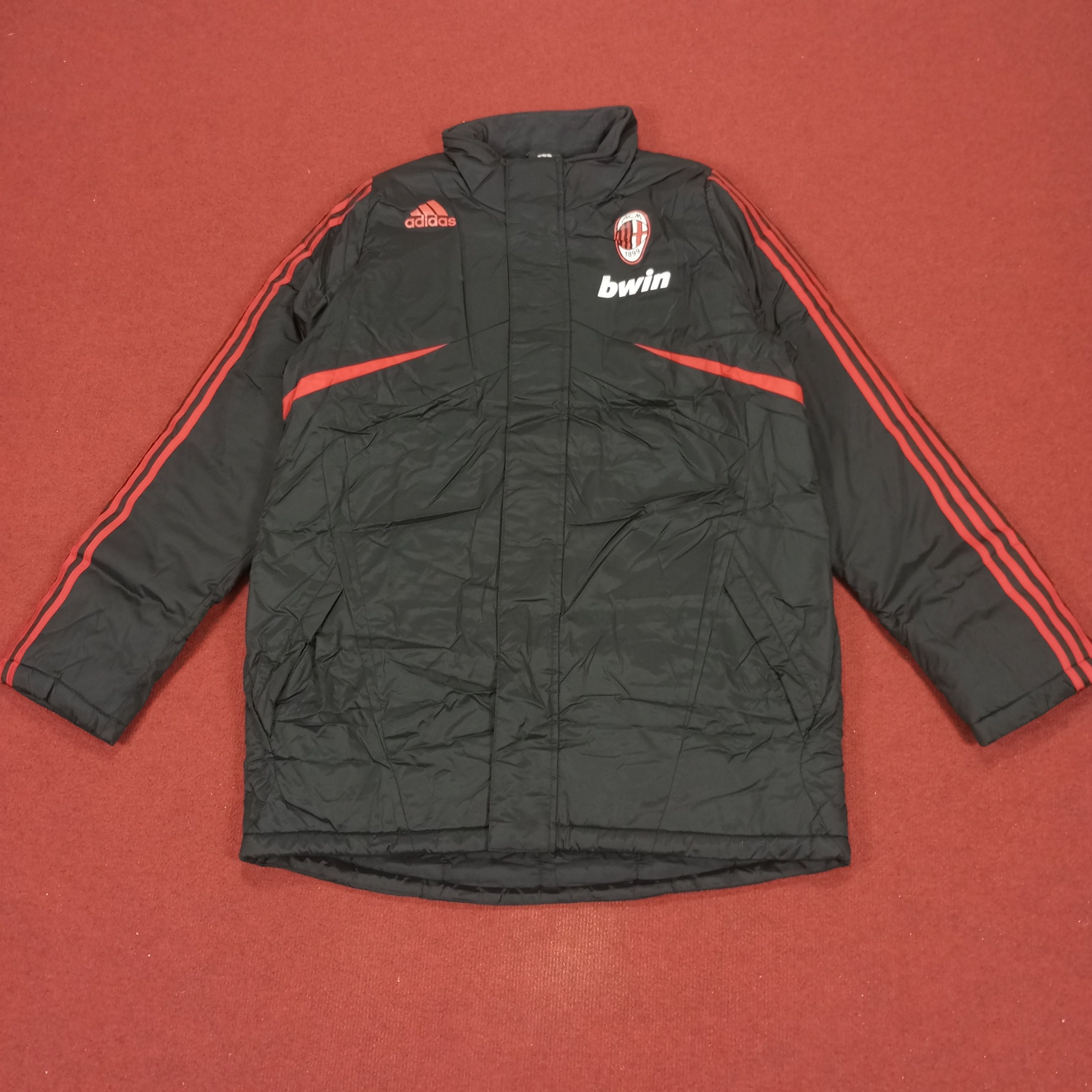 Adidas × Vintage Adidas AC Milan Soccer Football Club Jacket Coach Style Size US XL / EU 56 / 4 - 1 Thumbnail