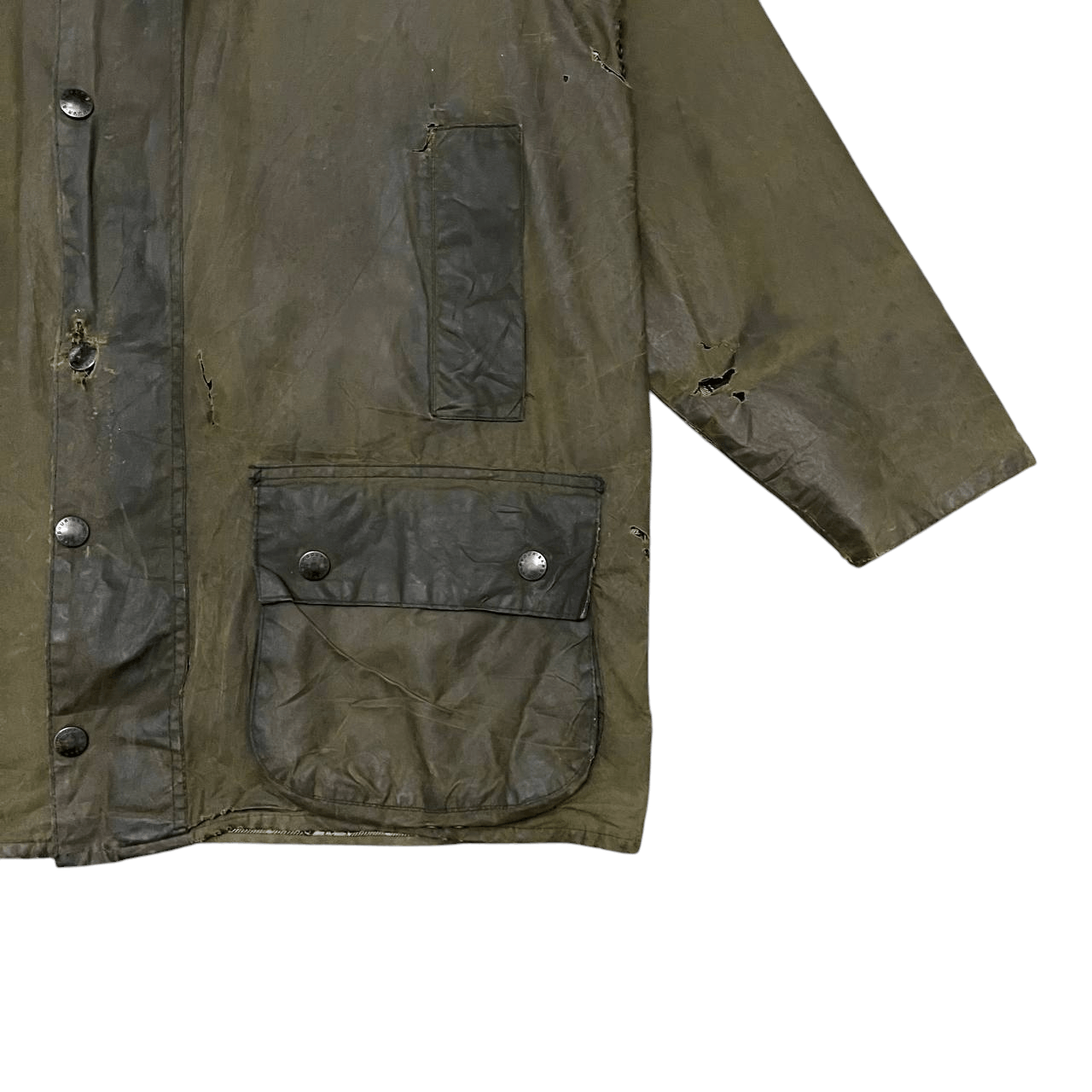 Barbour Vintage 90's Barbour Beaufort A150 Waxed Distressed Jacket Size US M / EU 48-50 / 2 - 4 Thumbnail