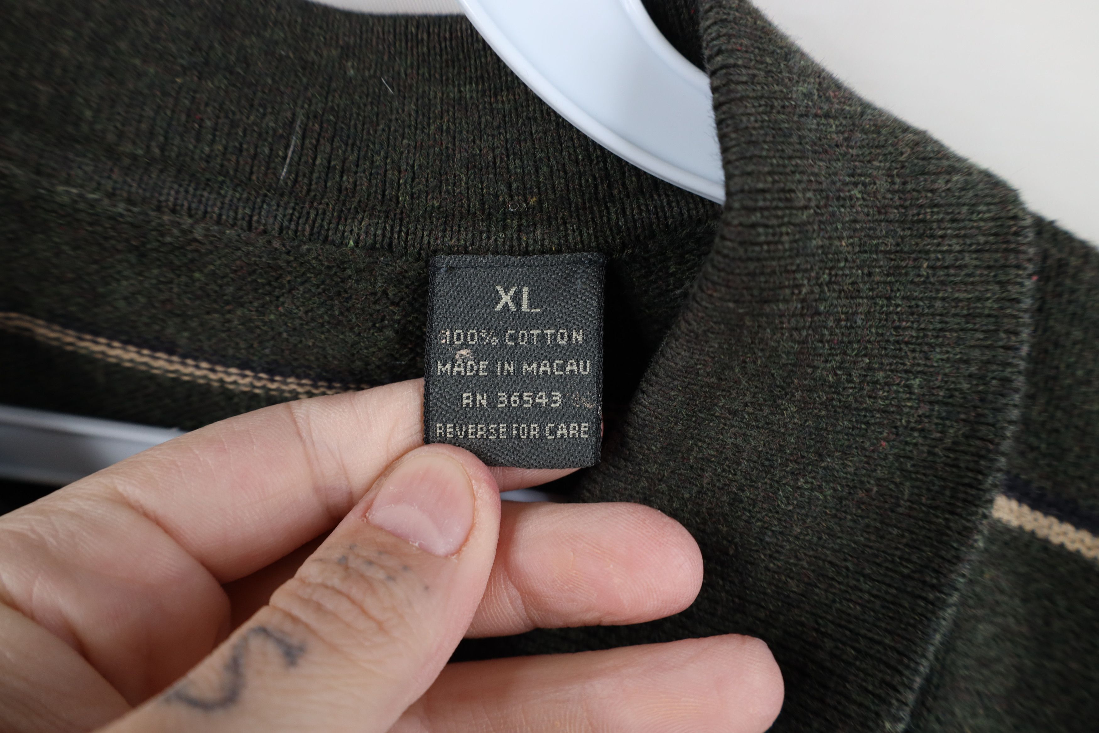 Vintage Vintage 90s Streetwear Heavyweight Knit Long Sleeve Polo Size US XL / EU 56 / 4 - 5 Thumbnail