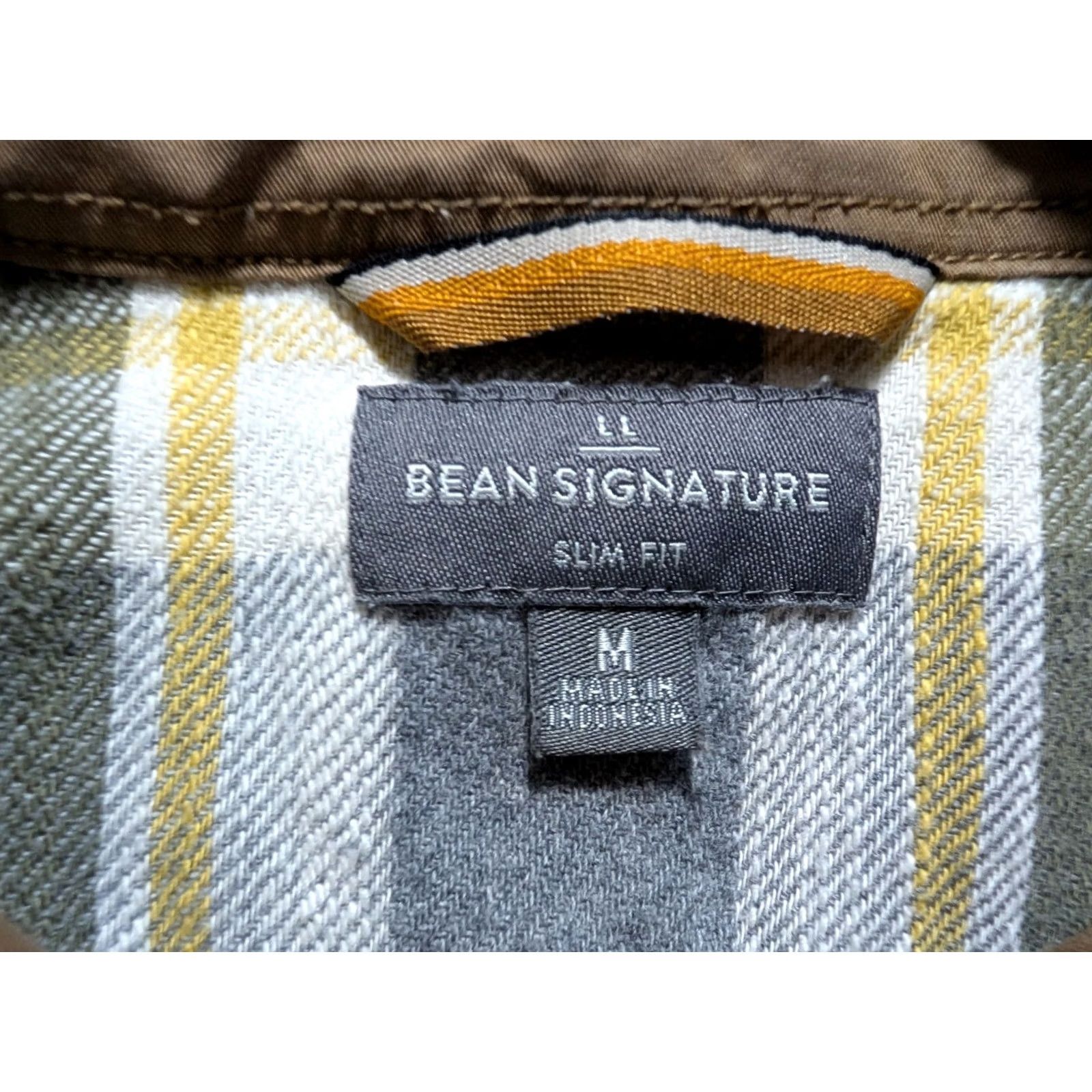 Vintage L.L. Bean Shirt Mens M Signature Flannel Plaid Slim Button Cotton Green Gray Size US M / EU 48-50 / 2 - 3 Thumbnail