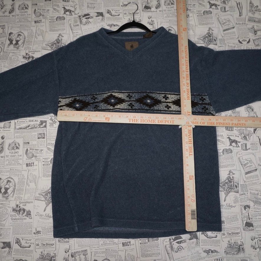 St. Johns Bay Large-VintageY2K St Johns Bay Aztec stripe fleece sweatshirt Size US L / EU 52-54 / 3 - 5 Thumbnail