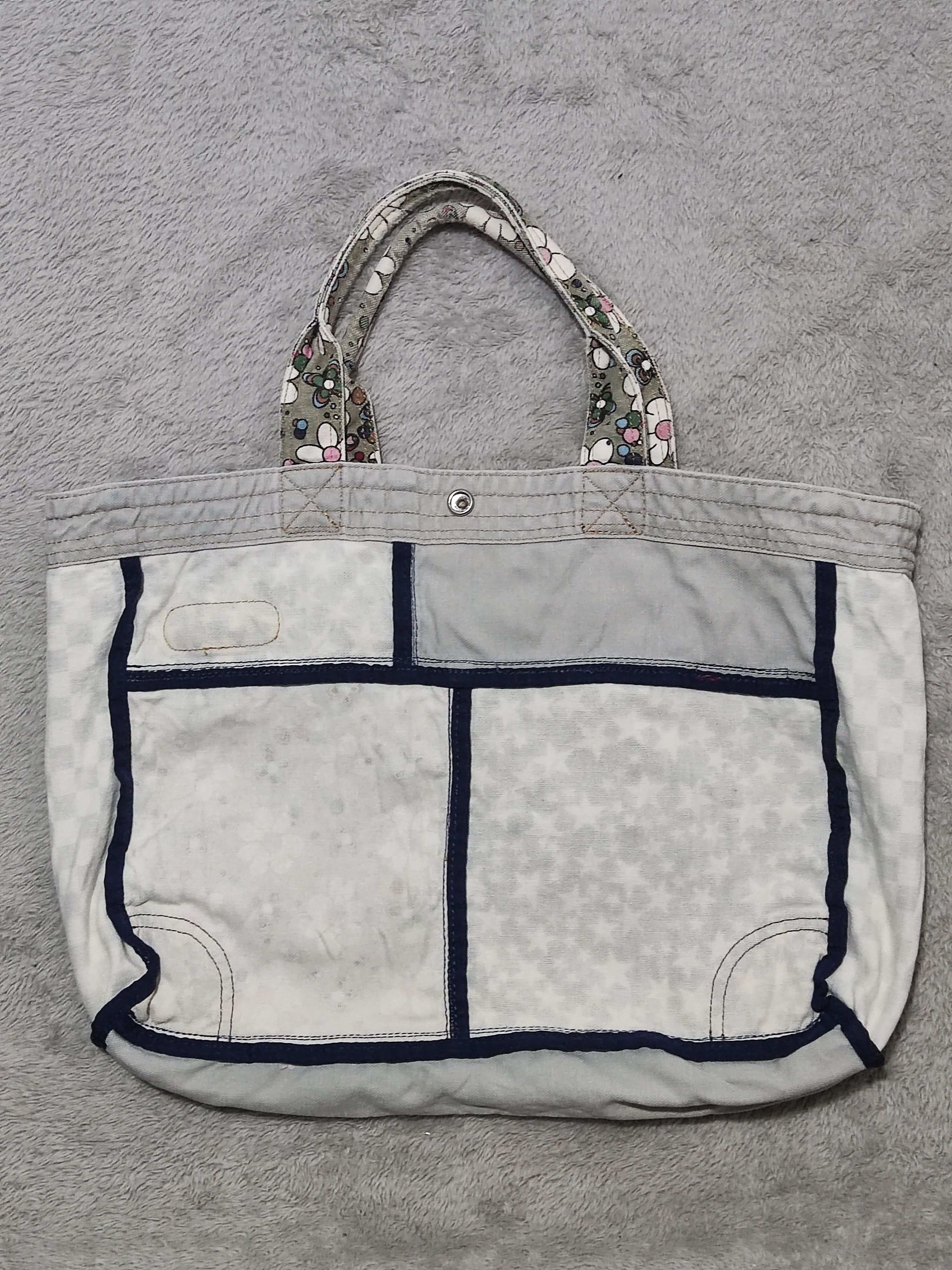 Hysteric Glamour VTG Hysteric Glamour Y2K Mixed Patchwork Denim Tote Bag Size ONE SIZE - 11 Thumbnail