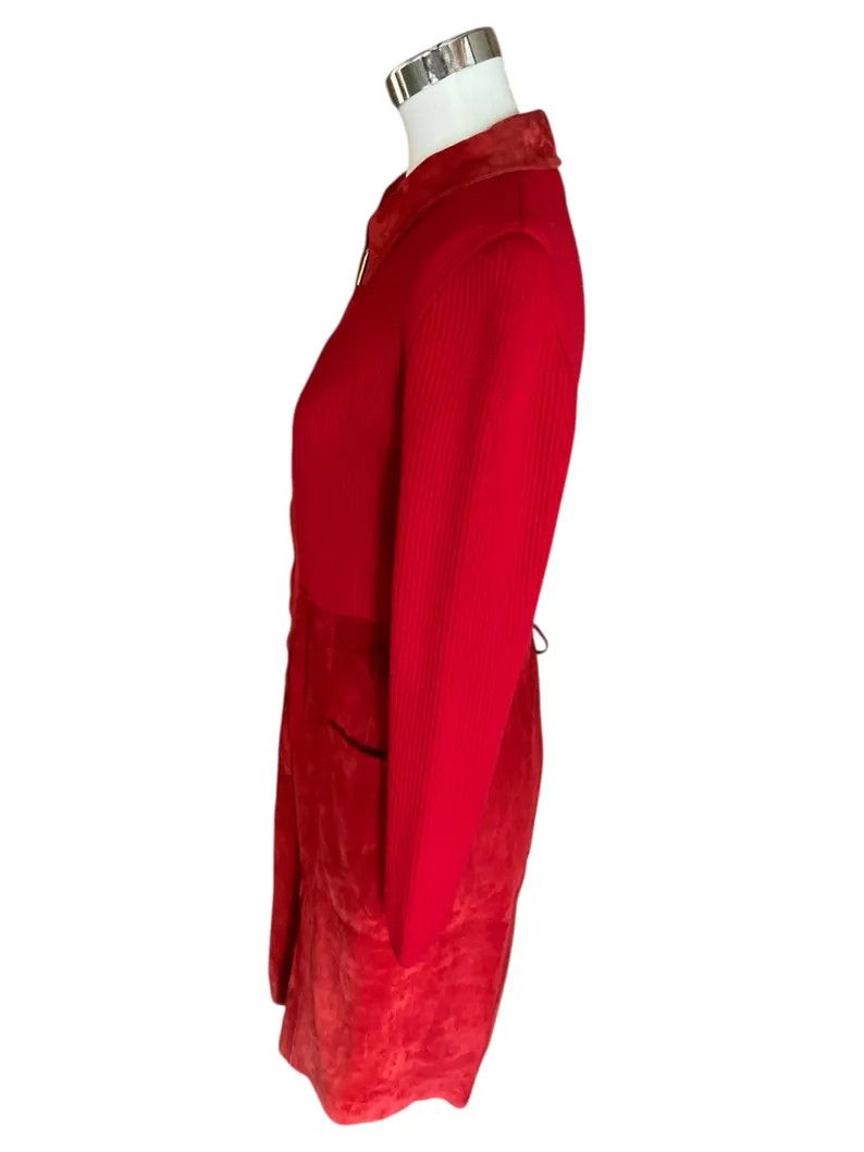Escada Red Vintage Escada Leather Dress Size S / US 4 / IT 40 - 3 Thumbnail