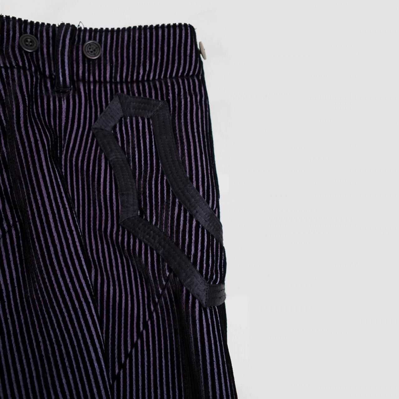 Number (N)ine spring summer 2009 Midnight Blue Corduroy Cropped Pants Size US 32 / EU 48 - 4 Thumbnail