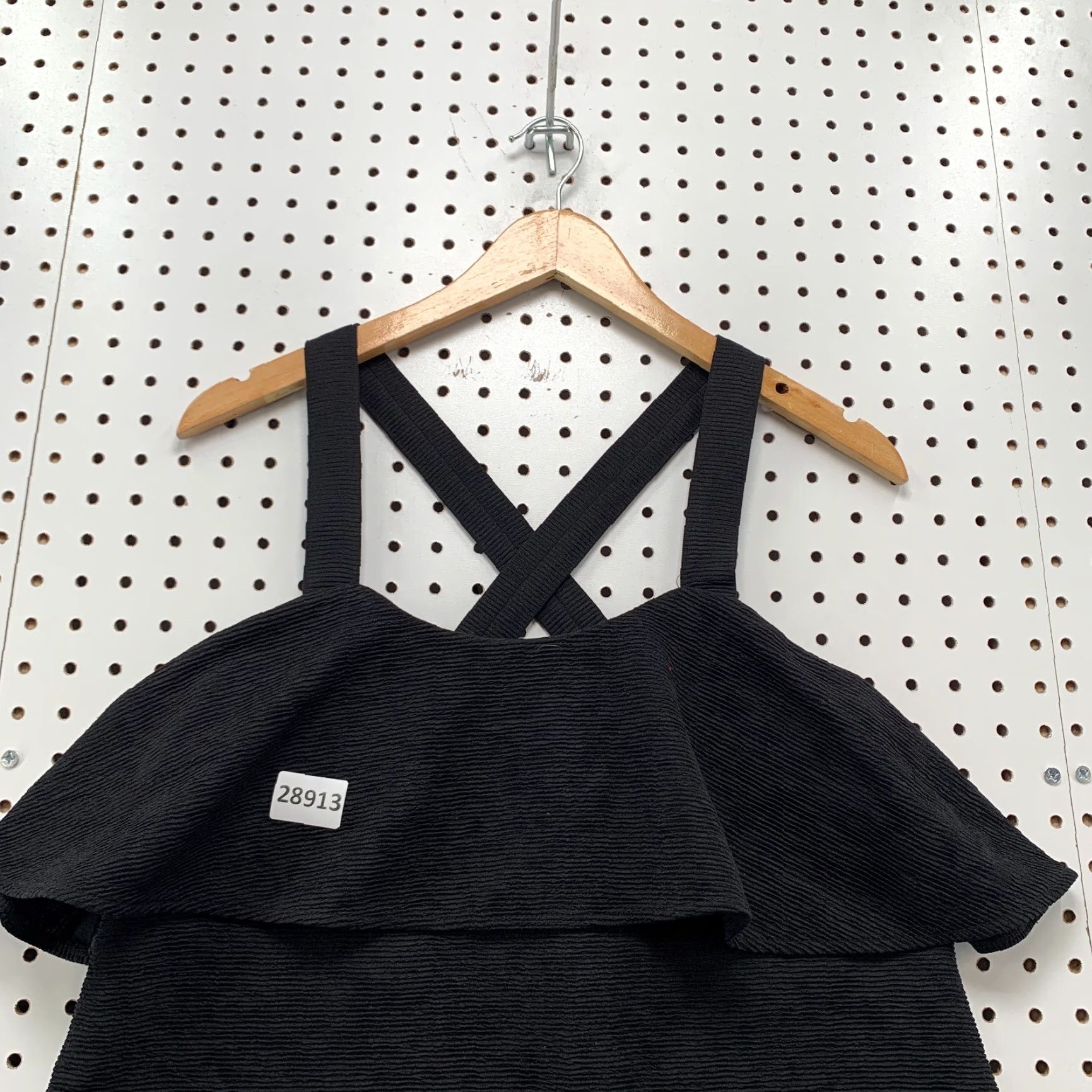 Madewell Madewell Tank Top Womens Small Black Tiered Ruffle Textured Ribbed 18X13 Size S / US 4 / IT 40 - 4 Thumbnail