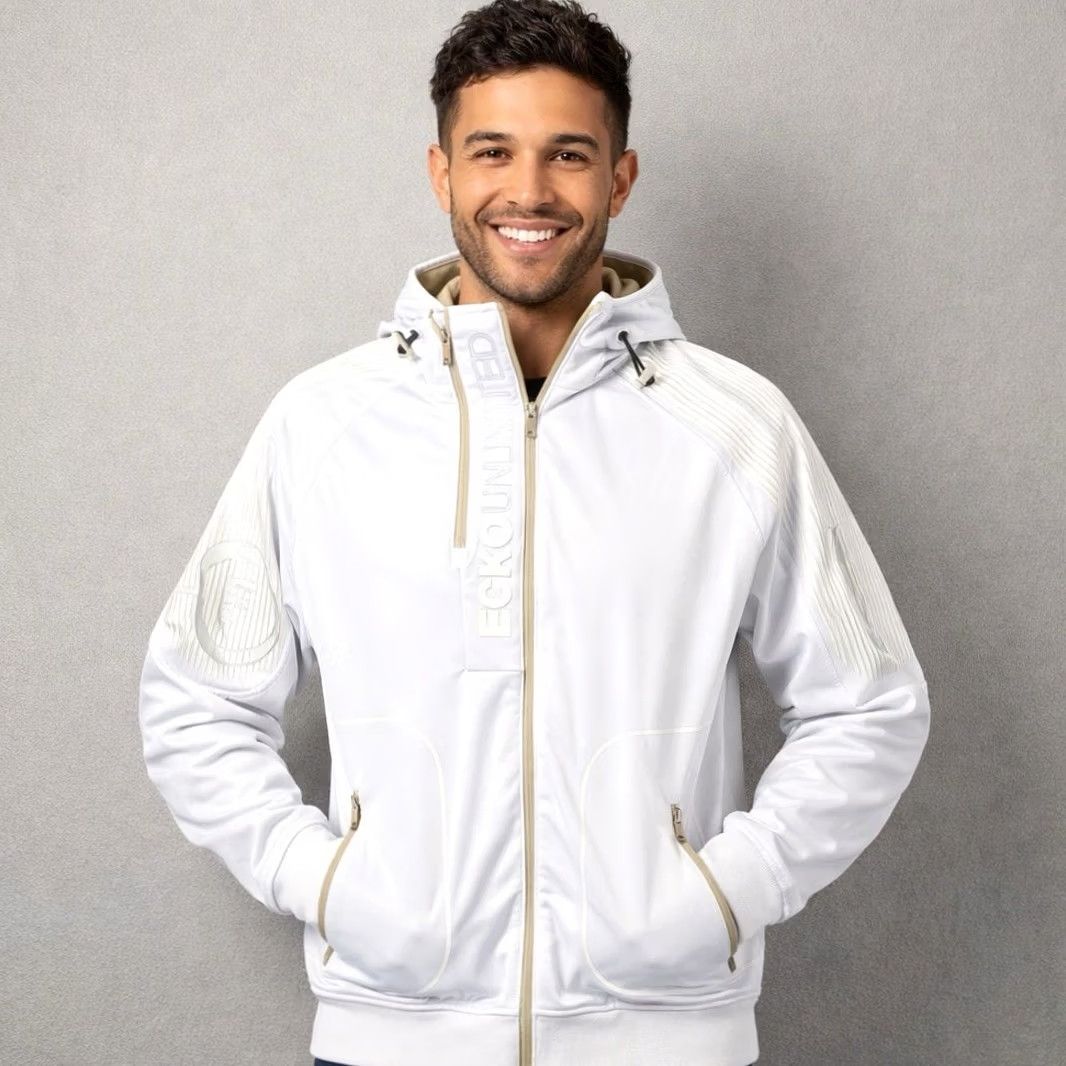 Ecko Unltd. VINTAGE Ecko Unltd Track Jacket Men’s M White Rhino Zipper Hooded Solid Short Sleeve? Size US M / EU 48-50 / 2 - 2 Thumbnail