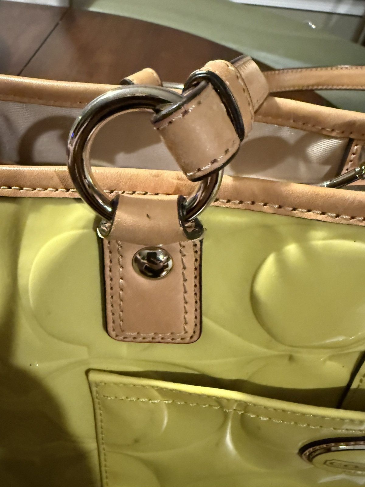 Coach Y2K Era Coach Two Way Tote in Lime Green Size ONE SIZE - 7 Thumbnail
