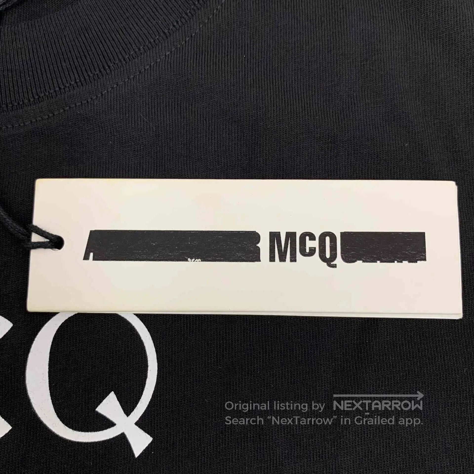 Alexander McQueen Alexander McQueen Black logo letter print cotton crew neck Size US S / EU 44-46 / 1 - 6 Thumbnail