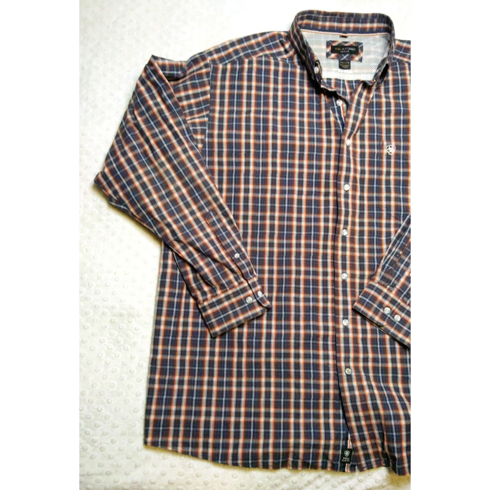Ariat Ariat Pro Series Shirt Mens 2XL Red Blue Plaid Button-Down Western Rodeo Shirt Size US XXL / EU 58 / 5 - 3 Thumbnail