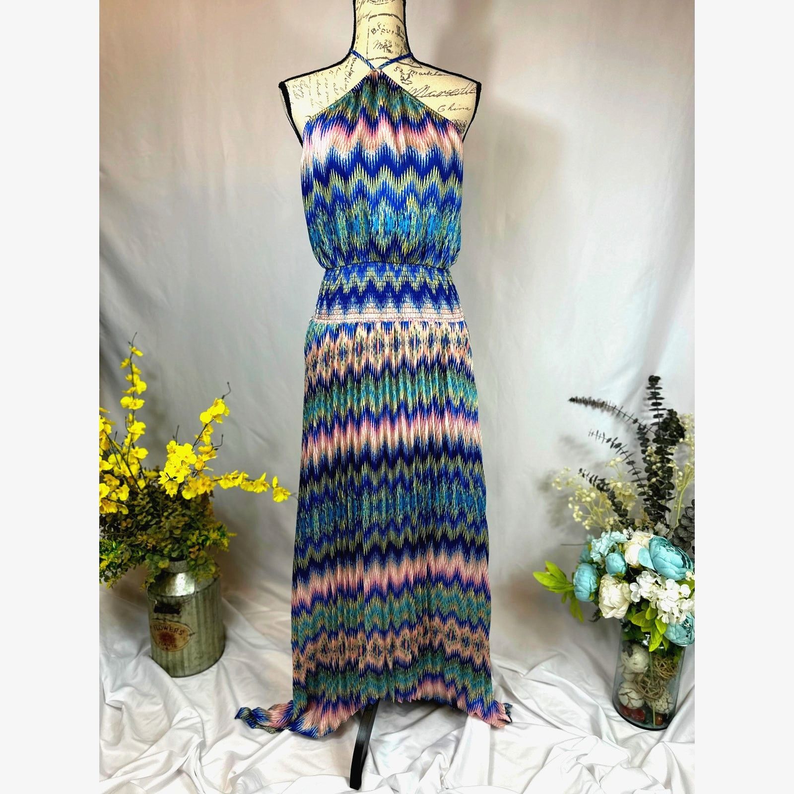 Ramy Brook Ramy Brook Giana Chevron-Print Handkerchief Maxi Dress S Size S / US 4 / IT 40 - 8 Thumbnail