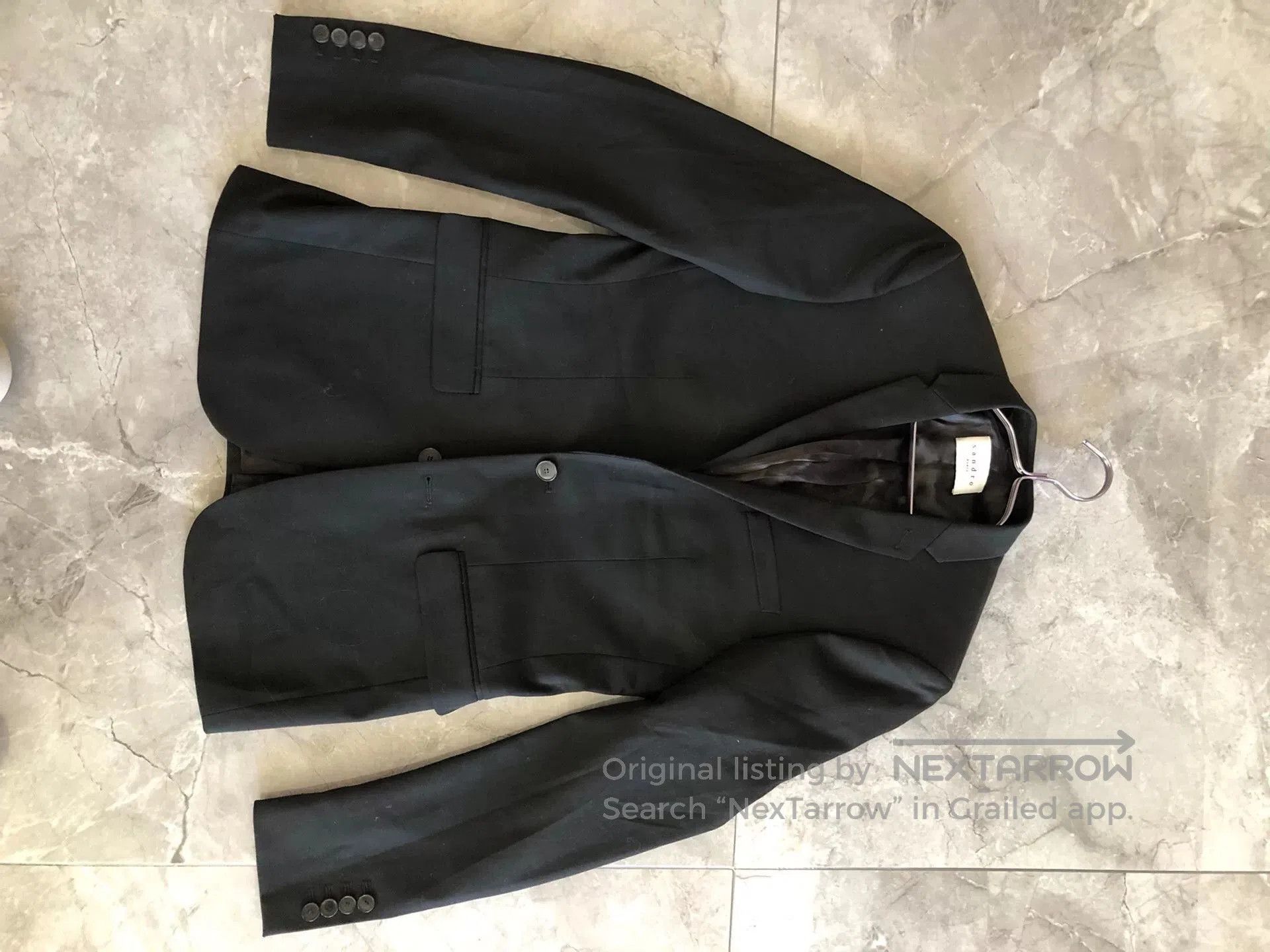 Sandro Sandro Men's Slim Wool Suit Jacket. Size US S / EU 44-46 / 1 - 1 Thumbnail