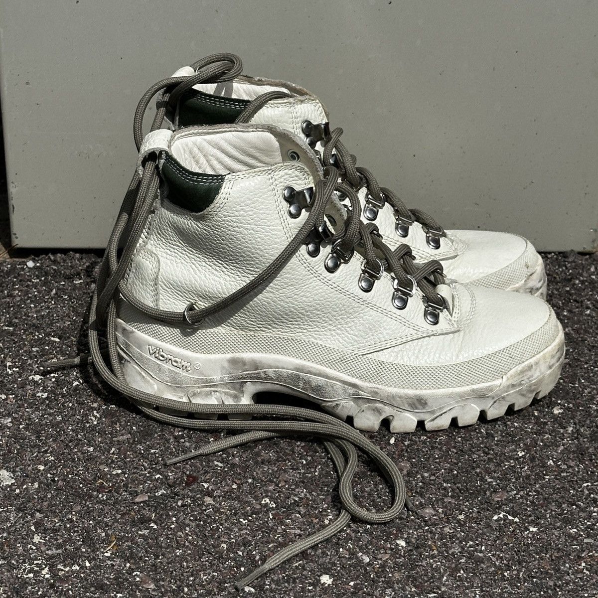 Reese Cooper Reese Cooper Wilson Hiking Boots White Leather 6.5 Size US 7 / IT 37 - 6 Thumbnail