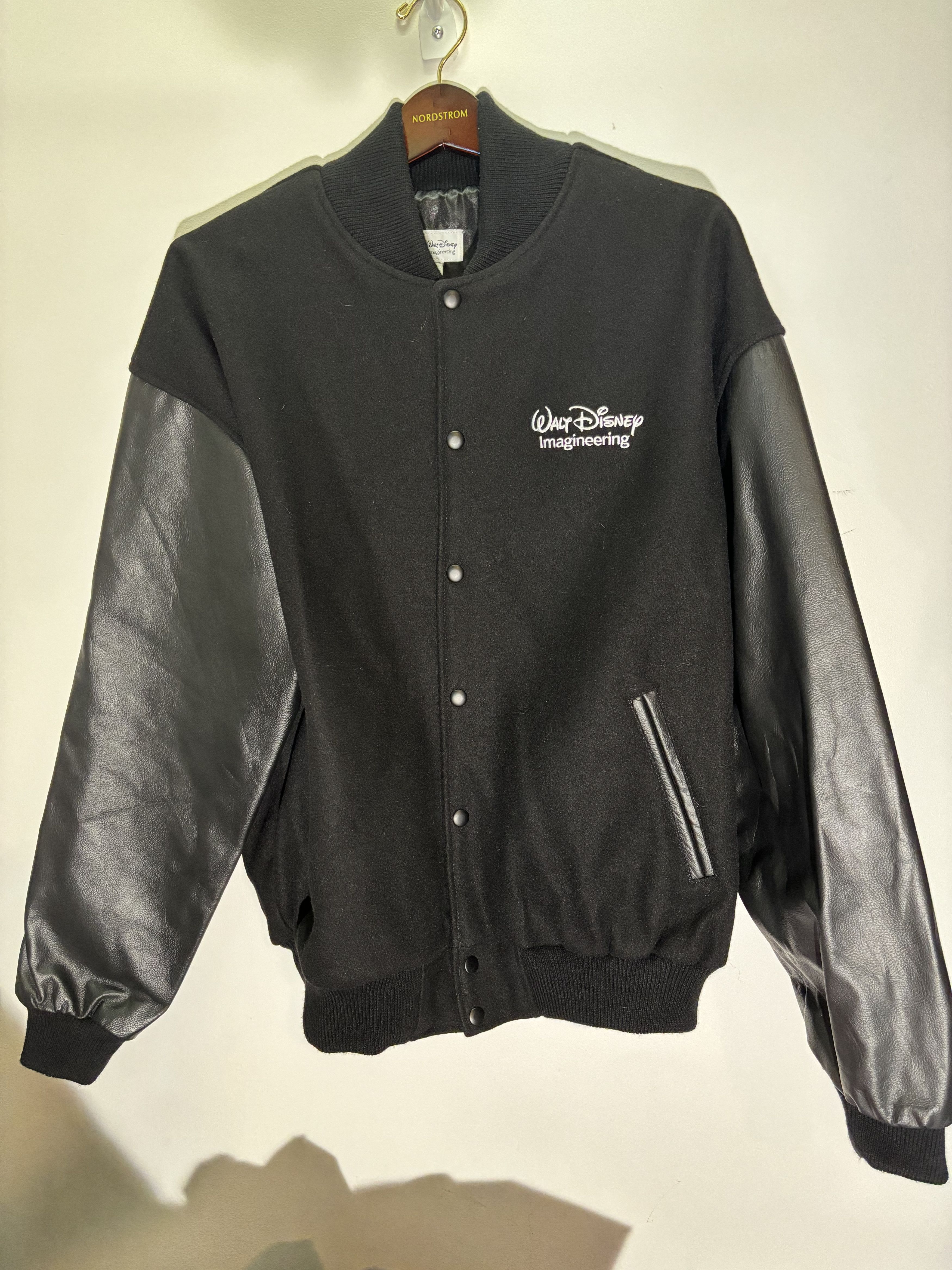 image of Disney Imagineering Wool/leather Men’S Coat in Black, Men's (Size XL)