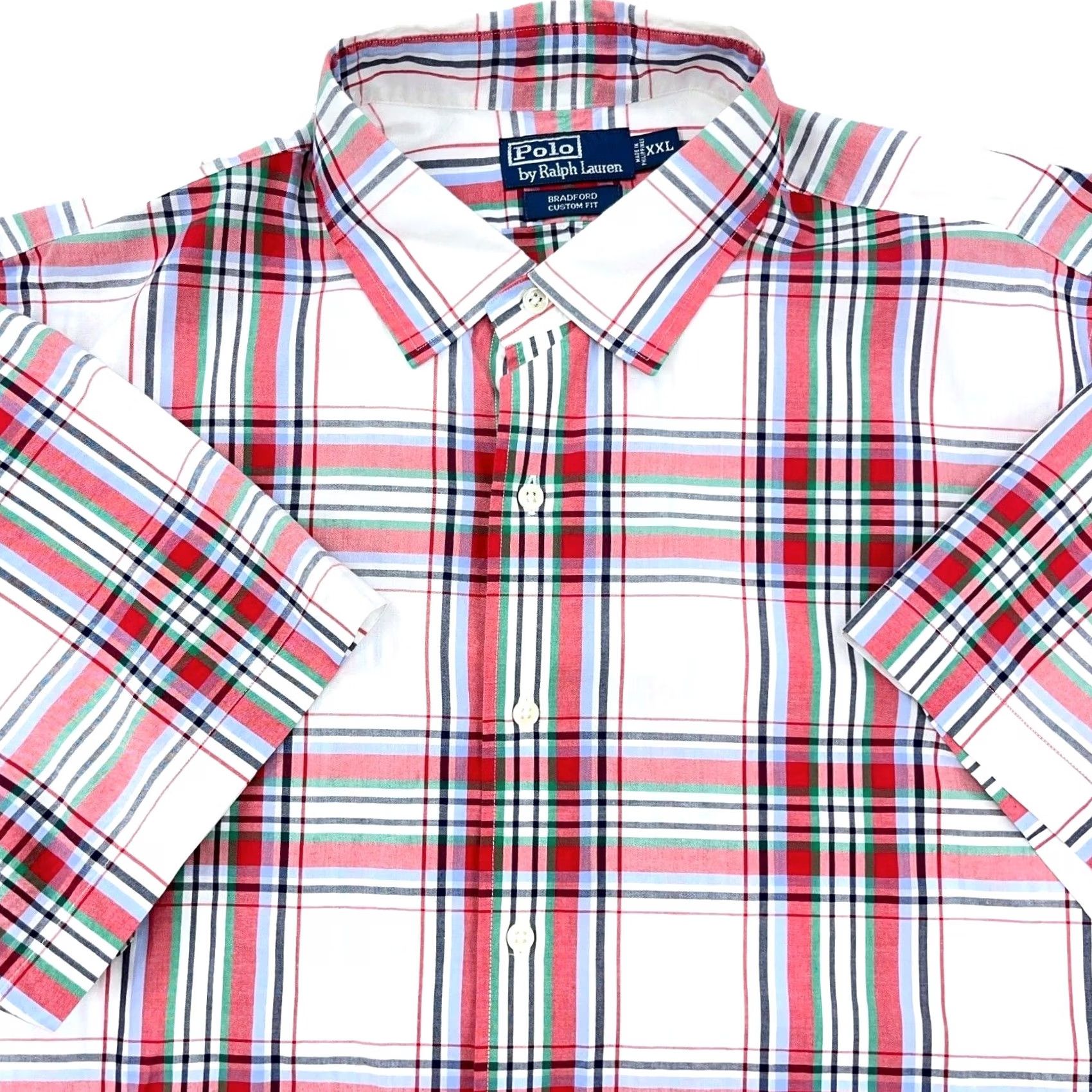 Polo Ralph Lauren Polo Ralph Lauren Shirt Men 2XL Red White Button Up Plaid Classic Fit Button-Down Short Sleeve Mens Size US XXL / EU 58 / 5 - 2 Thumbnail