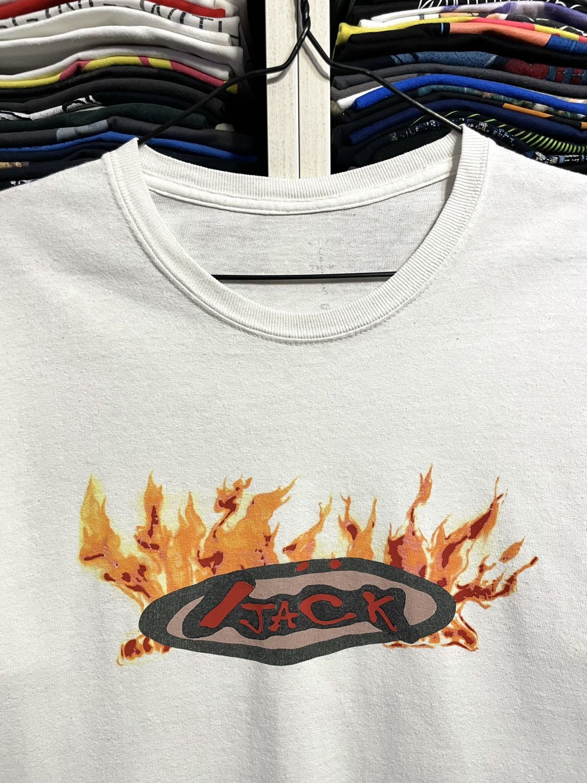 Travis Scott Travis Scott Cactus Jack Flame Logo T-Shirt Size S White Size US S / EU 44-46 / 1 - 3 Thumbnail