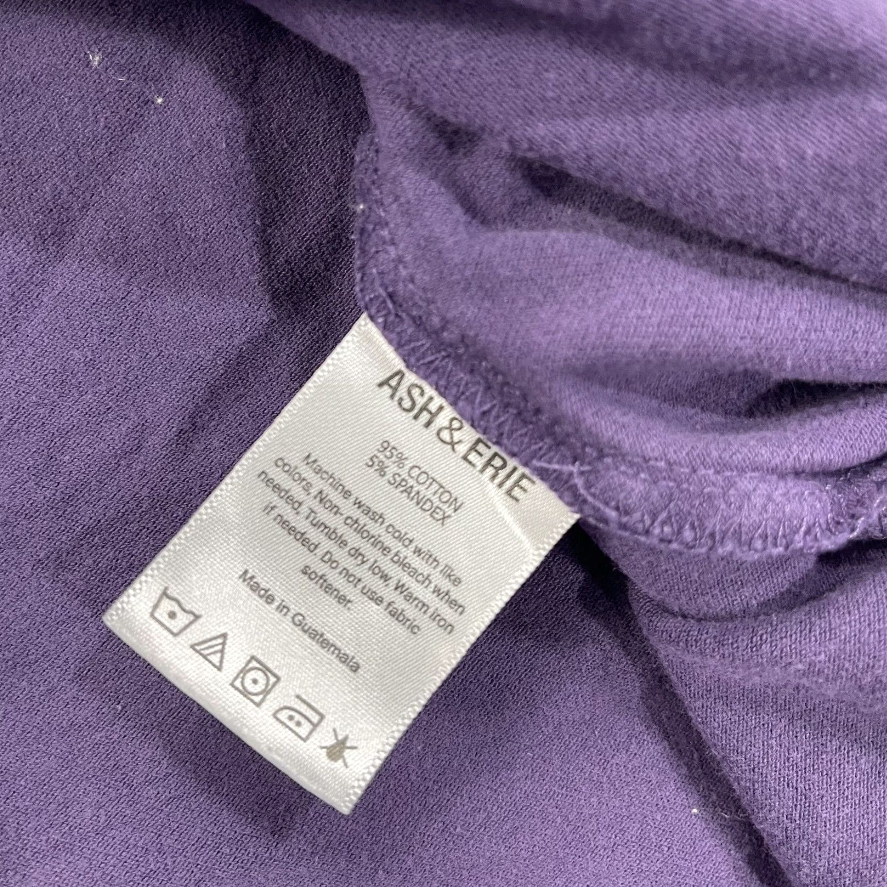 ASH Ash & Erie Polo Shirt Mens M Purple Solid Cotton Blend Golf Casual Pique Shirt Size US M / EU 48-50 / 2 - 4 Thumbnail