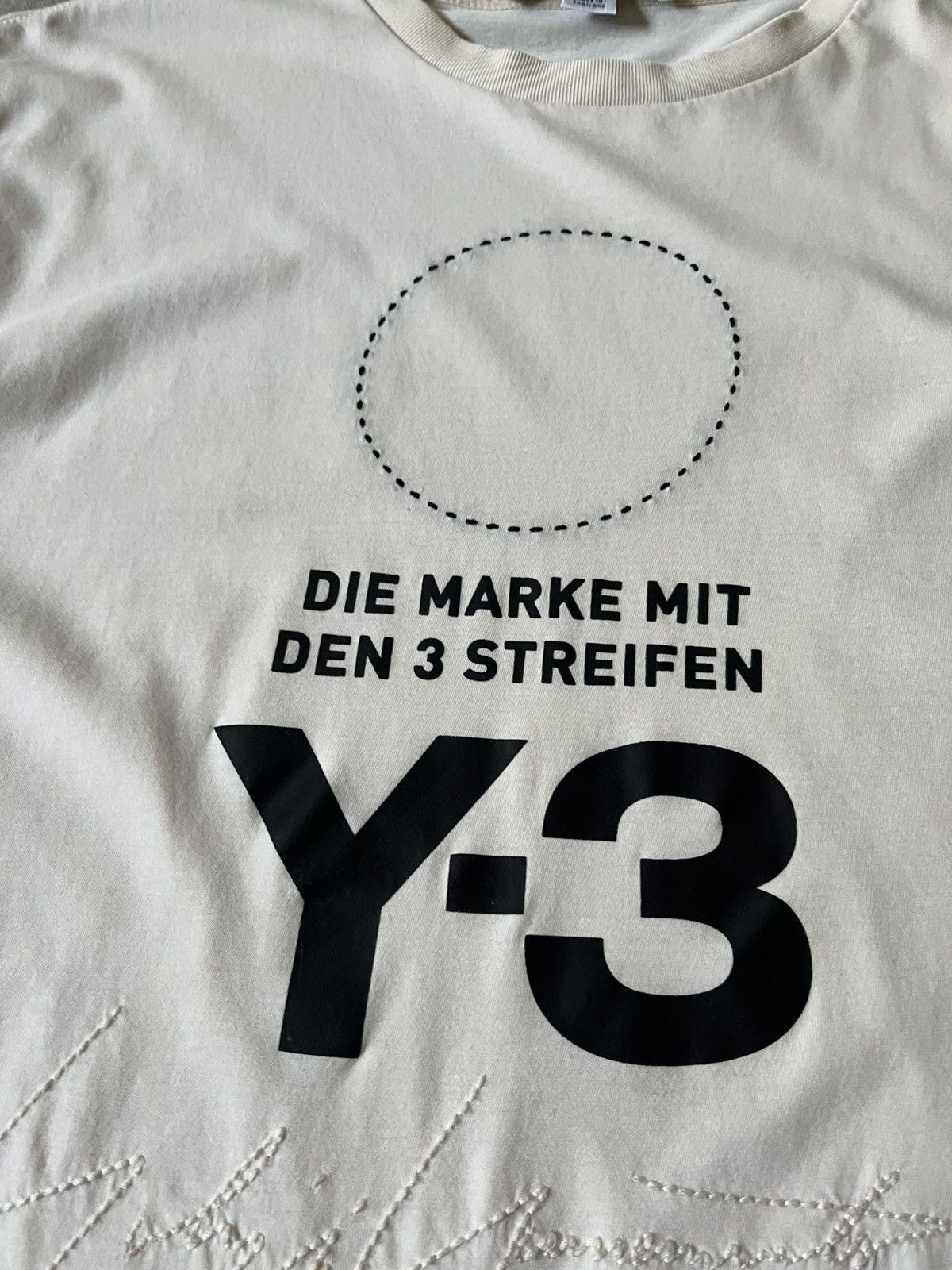 Adidas × Y-3 × Yohji Yamamoto Y-3 Yohji Yamamoto Adidas embroidered logo T-shirt beige Size US M / EU 48-50 / 2 - 3 Thumbnail