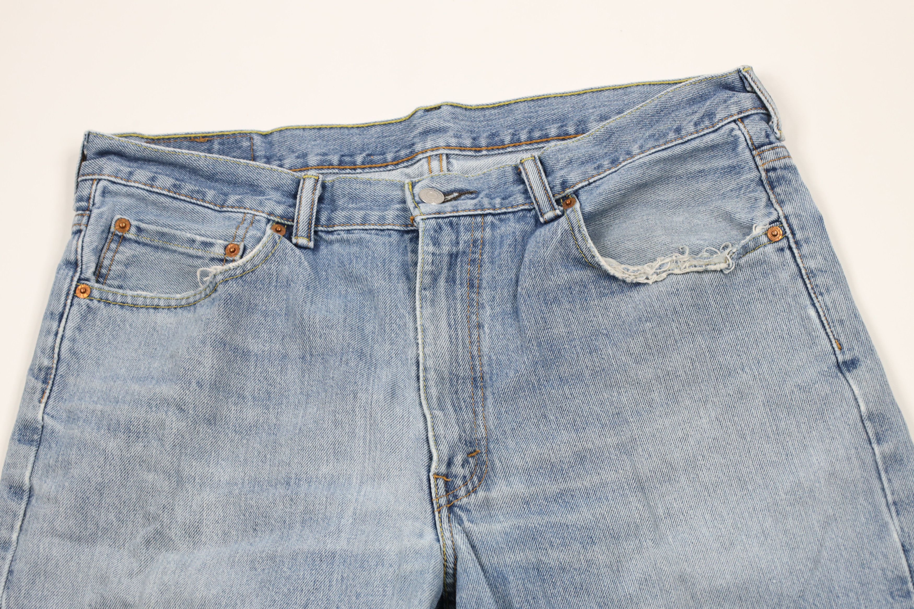 Levi's × Vintage Vintage Y2K Levis 550 Relaxed Fit Denim Jeans Blue Cotton Size US 36 / EU 52 - 2 Thumbnail