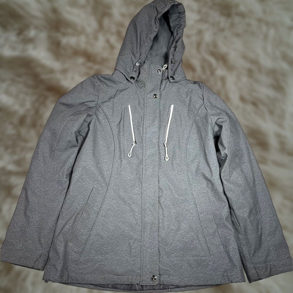 Vintage Gerry Women's Jacket Zip Front Hooded Gray S Pockets Drawcord Hem Size S / US 4 / IT 40 - 1 Thumbnail