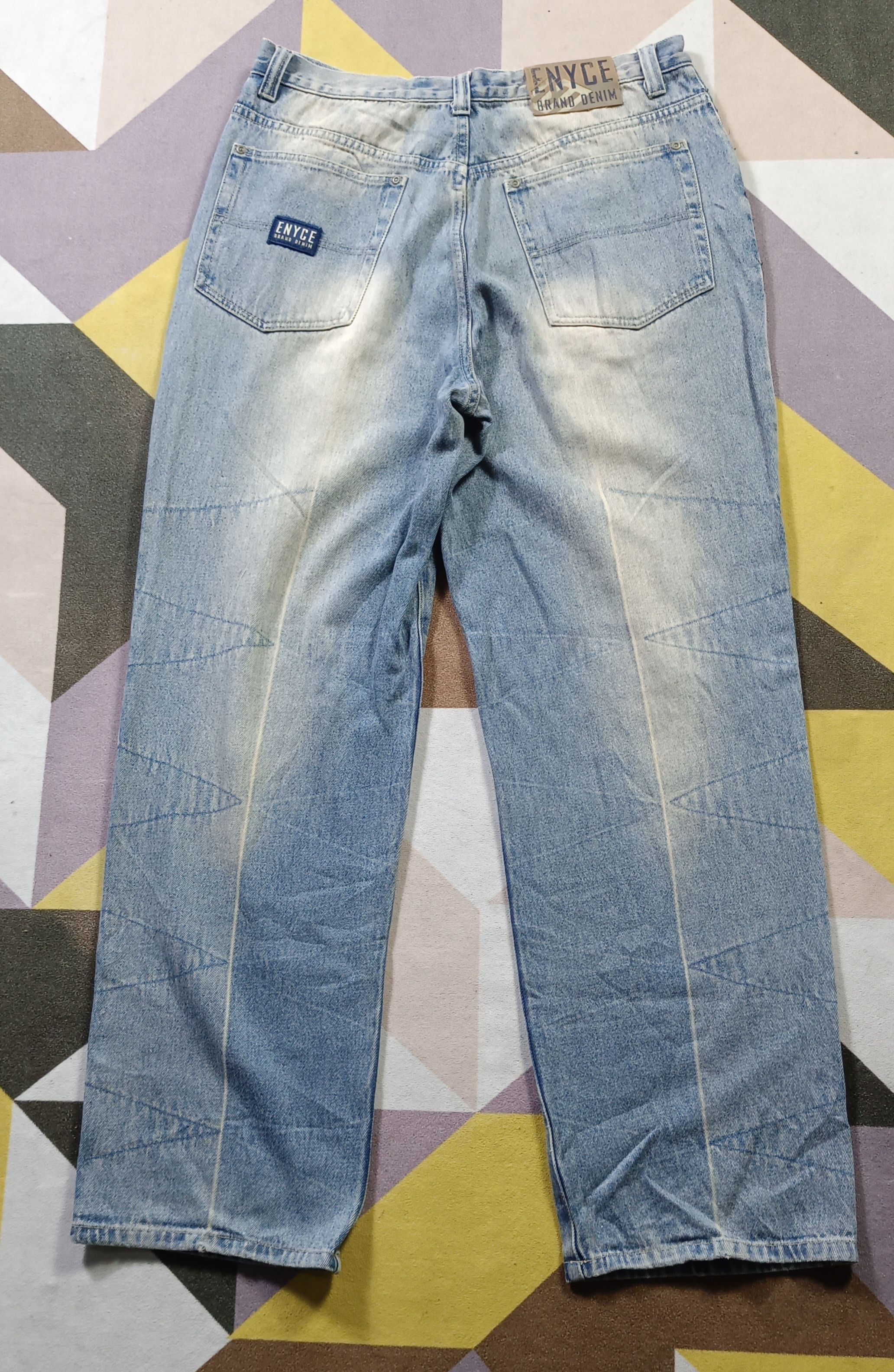 Vintage💥 ENYCE Crazy Baggy Denim Distressed jeans