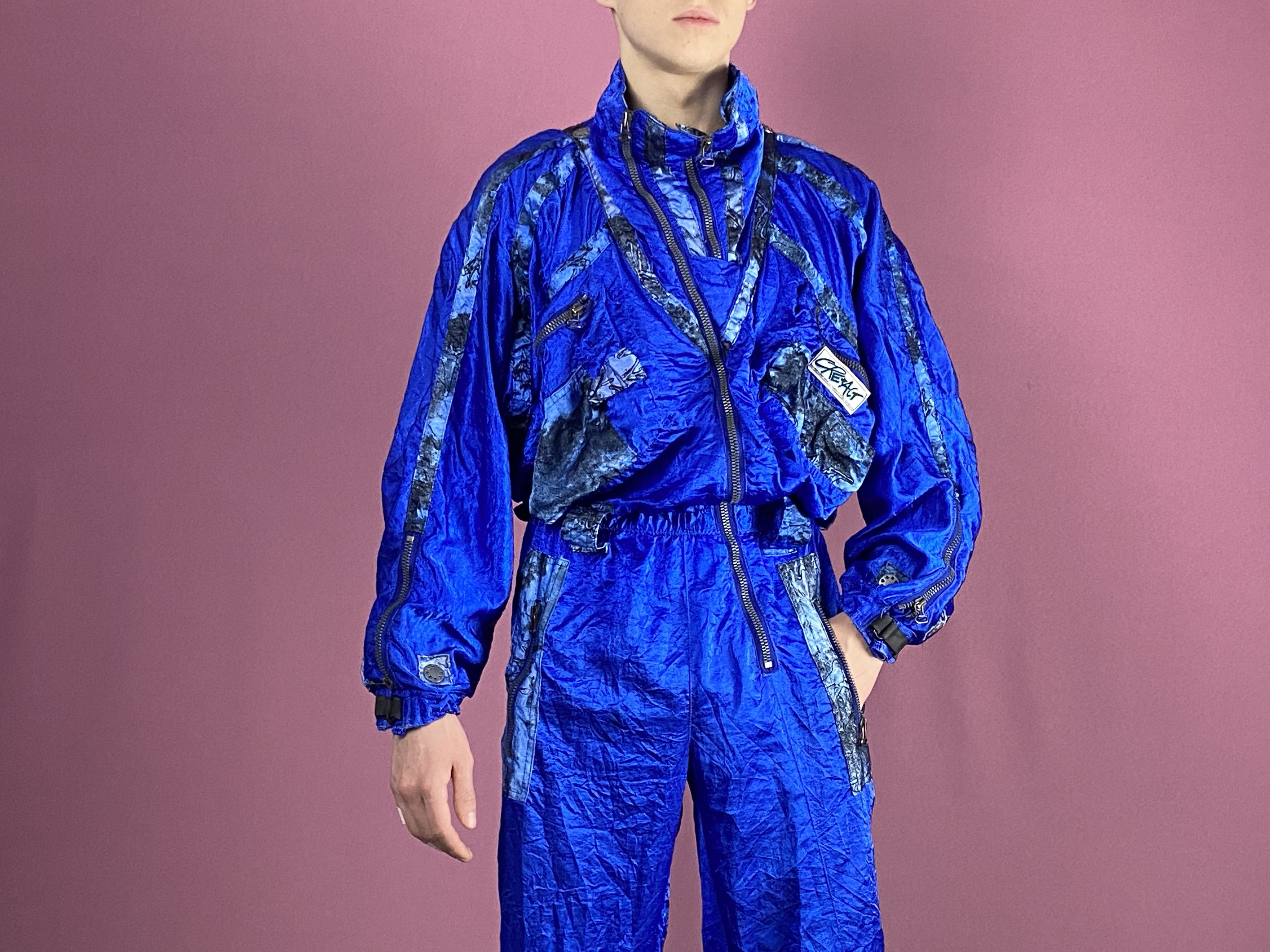 Vintage 90s Creact Men's One Piece Ski Suit - M - Thin Shell Layer Size US M / EU 48-50 / 2 - 1 Thumbnail