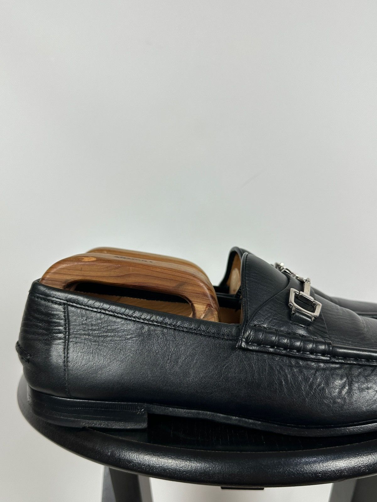 Gucci Gucci Horsebit Black Leather Slip On Loafers Size US 9 / EU 42 - 15 Thumbnail