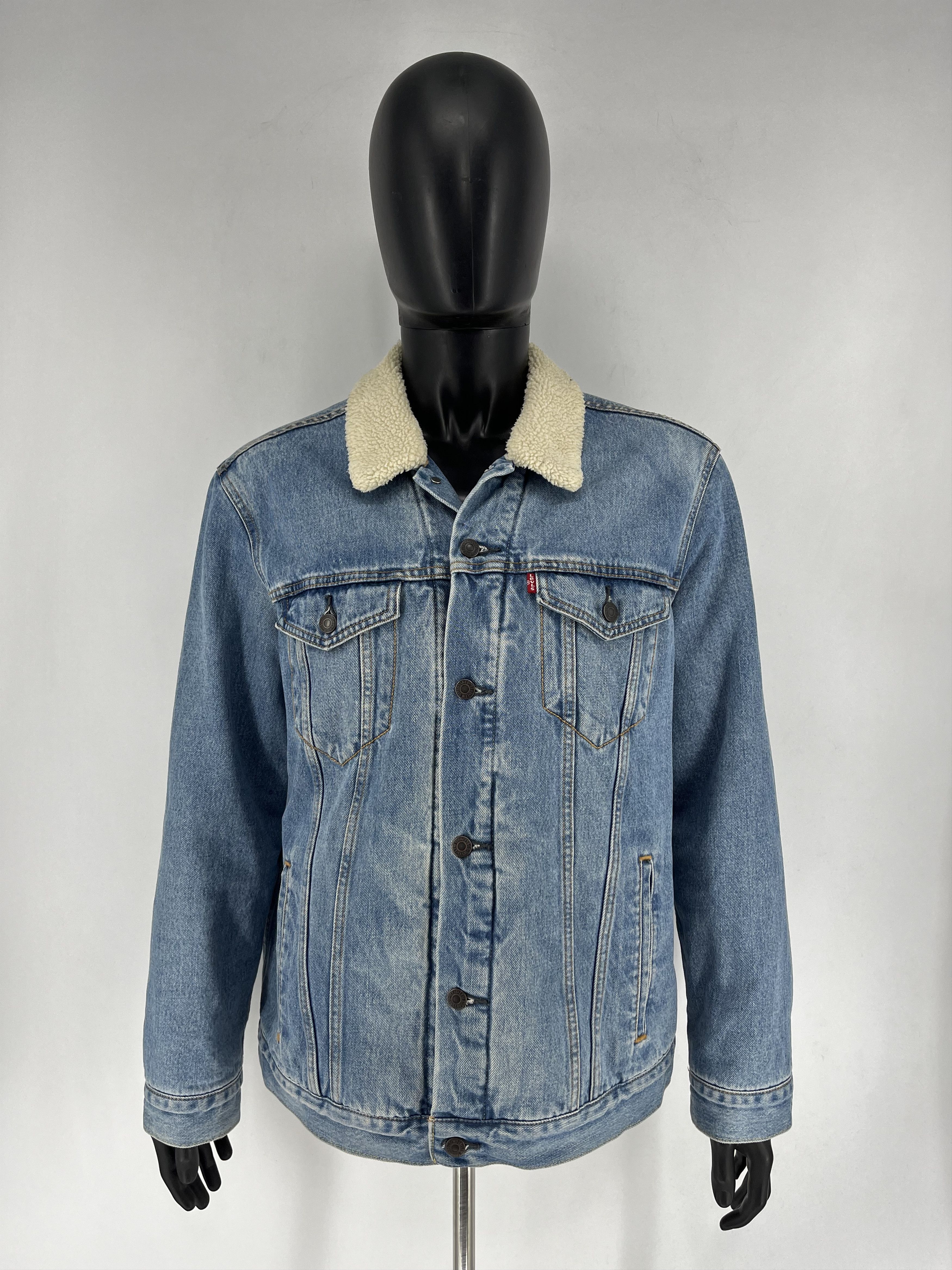 Levi's × Levi's Vintage Clothing Vintage Levis Sherpa Jacket Denim Trucker Jacket Size XL Size US XL / EU 56 / 4 - 3 Thumbnail