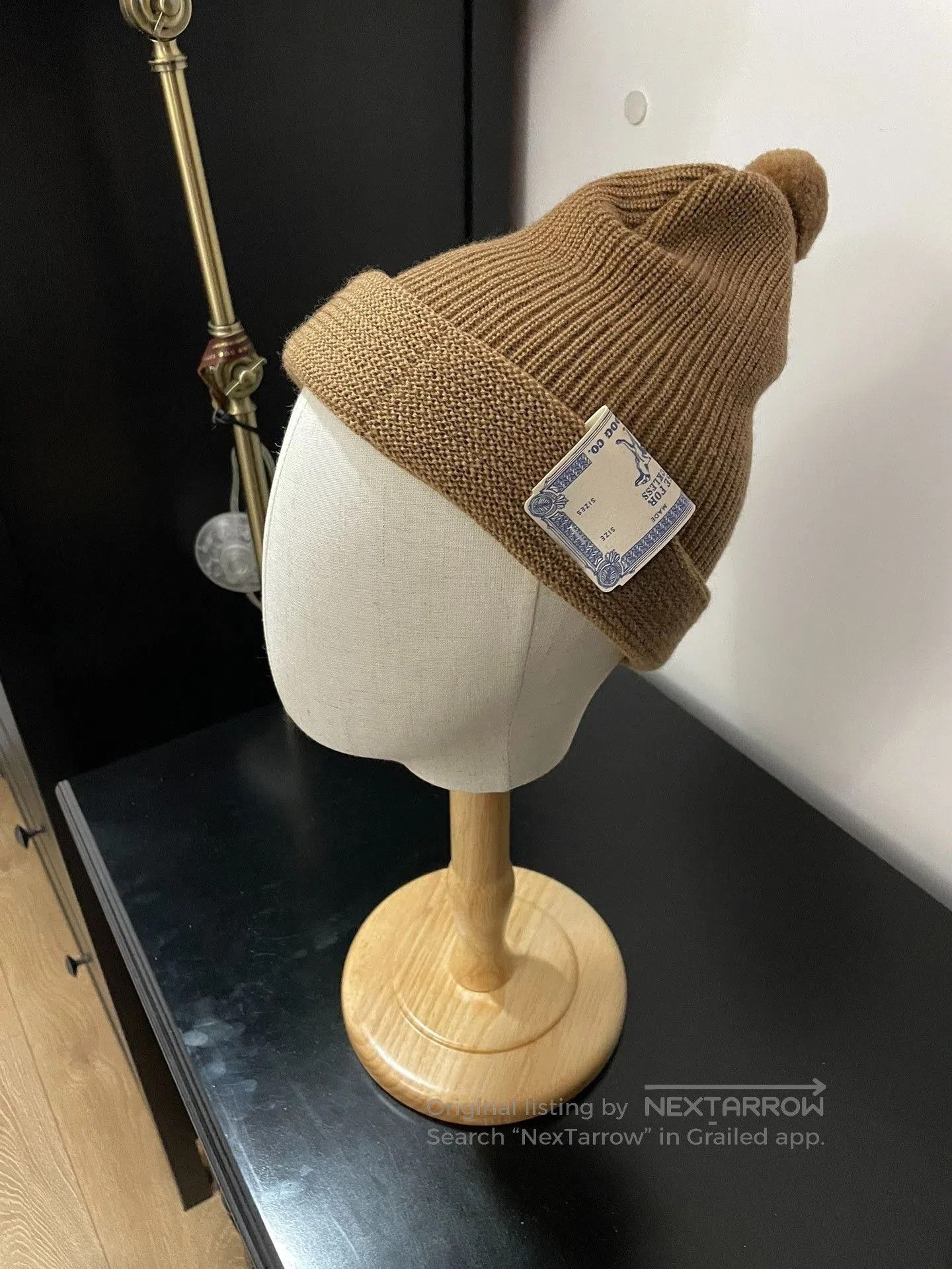 THE H.W.DOG&CO. H.W.Dog Brown Winter Beanie. Size ONE SIZE - 1 Thumbnail
