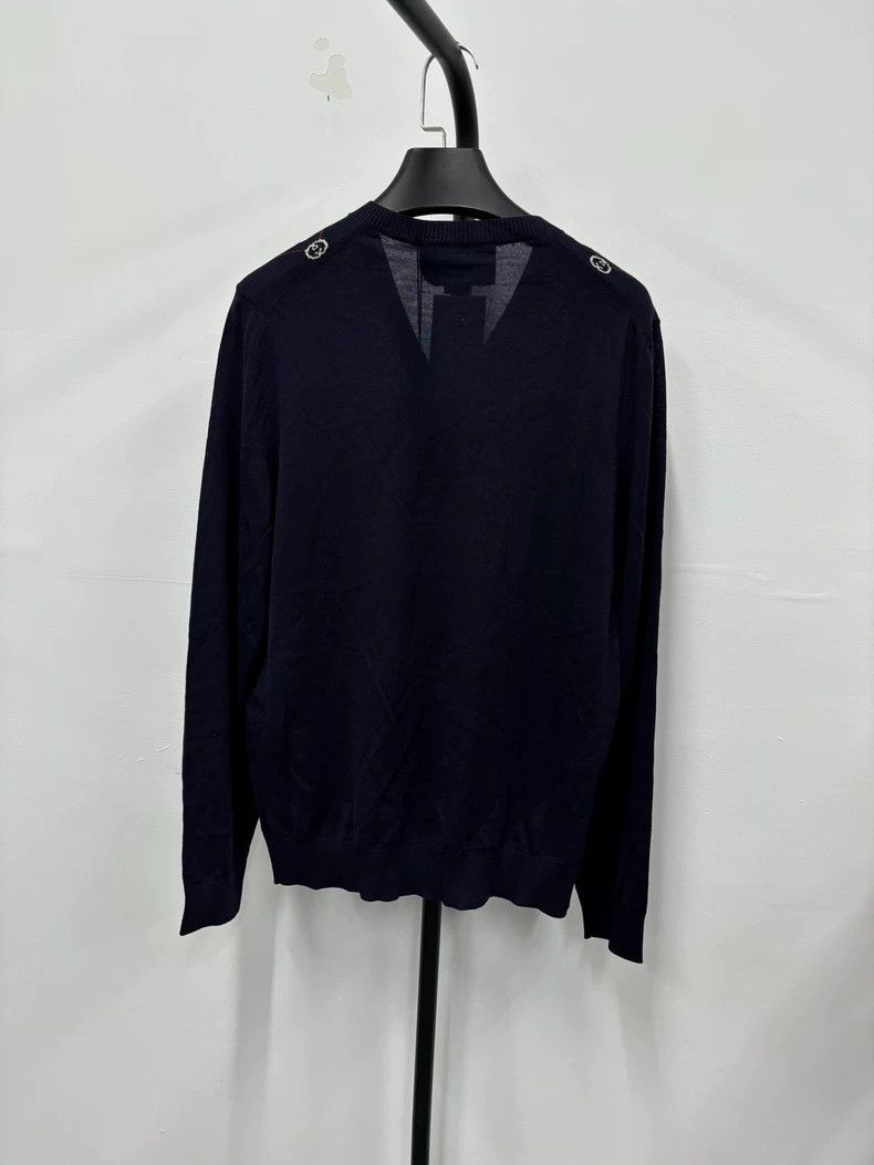 Gucci Gucci Jacquart pattern V-neck long-sleeved sweater 2504-Nex Size US S / EU 44-46 / 1 - 2 Thumbnail
