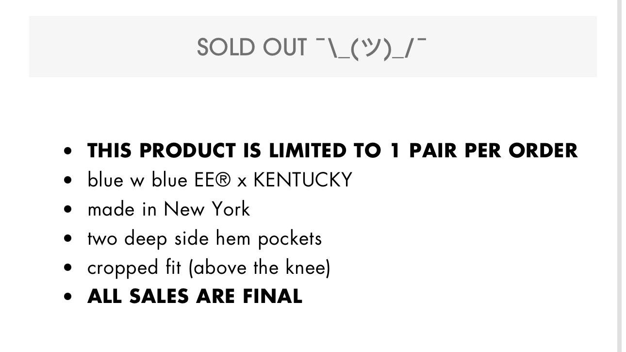 Eric Emanuel × NCAA Eric Emanuel Kentucky Basic Shorts Large Size US 34 / EU 50 - 11 Thumbnail