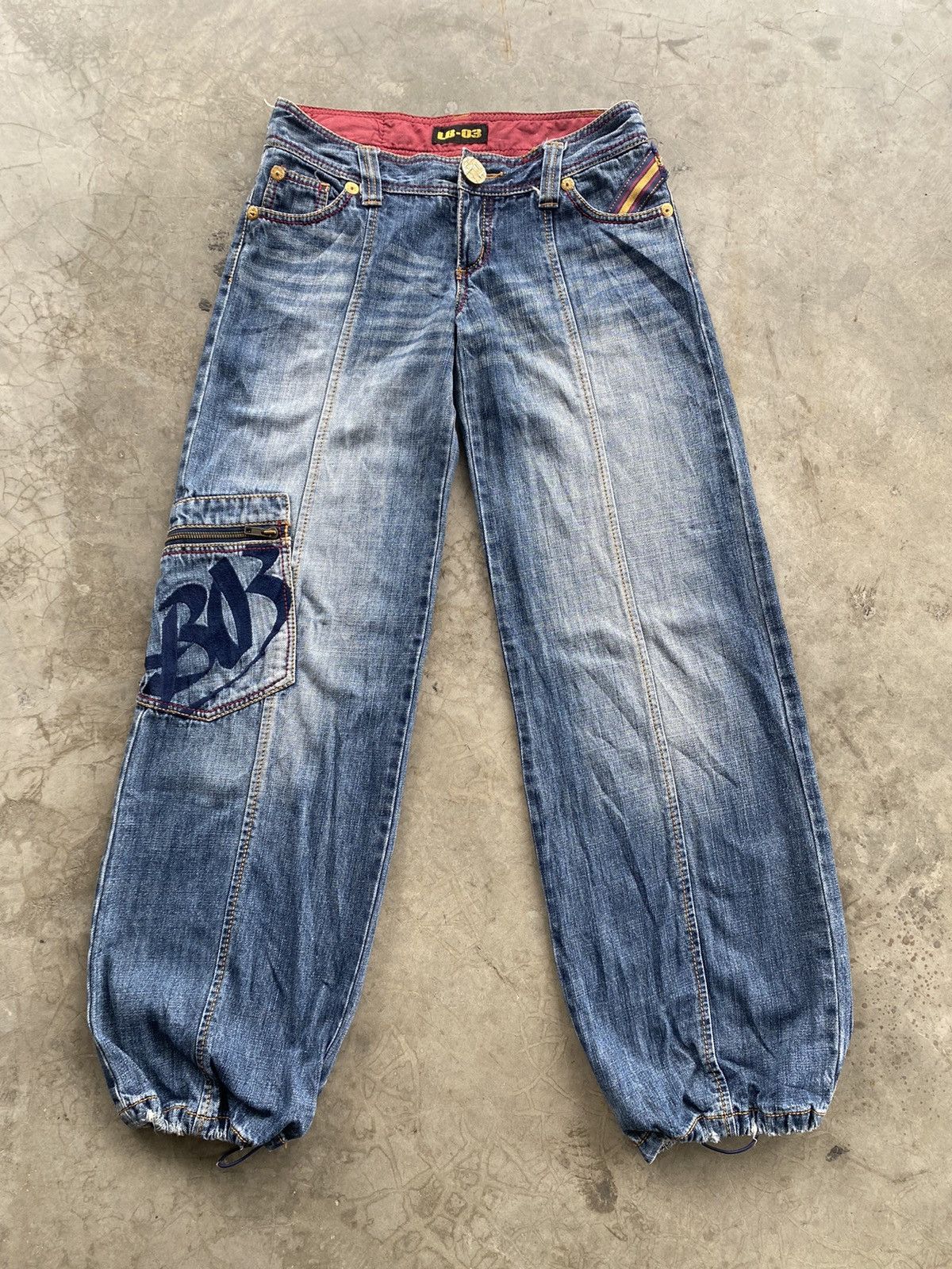 If Six Was Nine × Japanese Brand × Tornado Mart Baggy Jeans Japanese LB-03 Low Rise Ballon Style Size US 31 - 1 Thumbnail