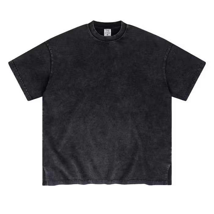 Japanese Brand Blank Comfy Black Washed T Shirt, Streetwear y2k Size US M / EU 48-50 / 2 - 4 Thumbnail