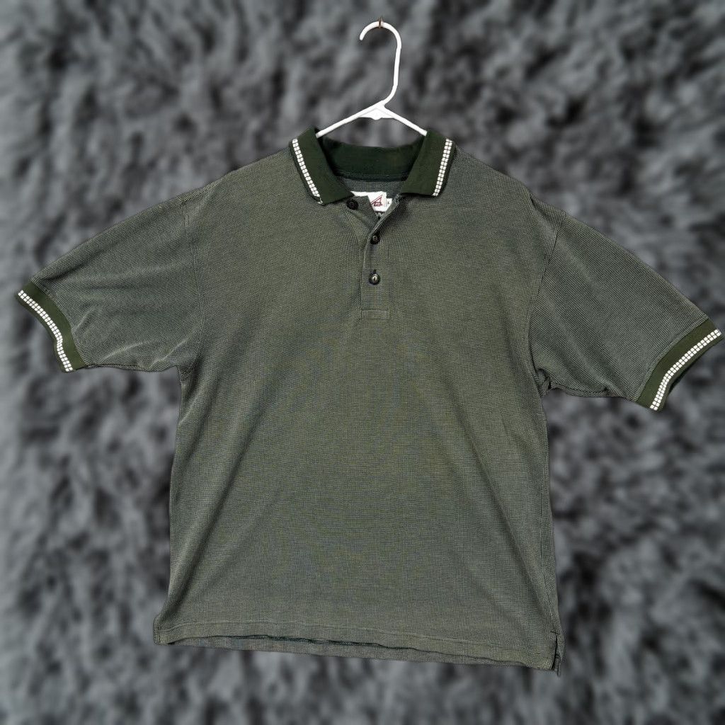 Vintage American Team Sports Pro Celebrity Polo Shirt Mens L Green Polo Shirt Size US L / EU 52-54 / 3 - 1 Thumbnail
