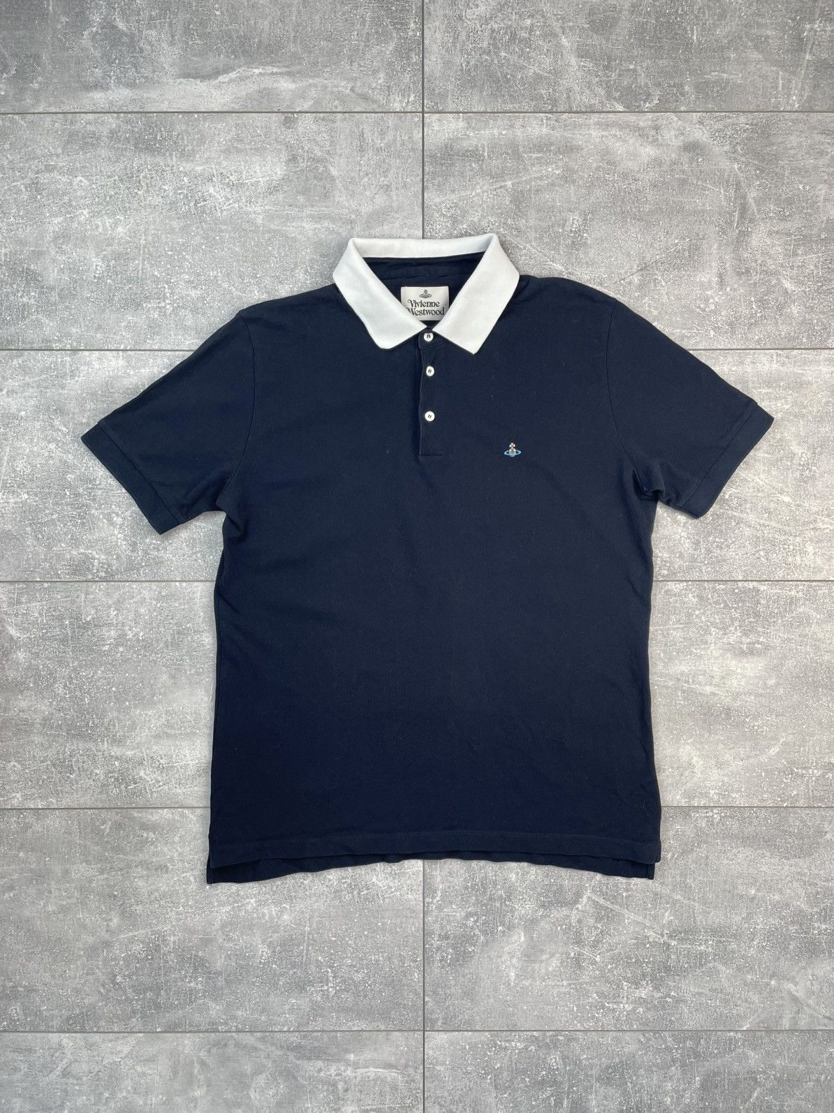 Vivienne Westwood Vivienne Westwood Polo T-shirt Navy Size US XXL / EU 58 / 5 - 1 Thumbnail