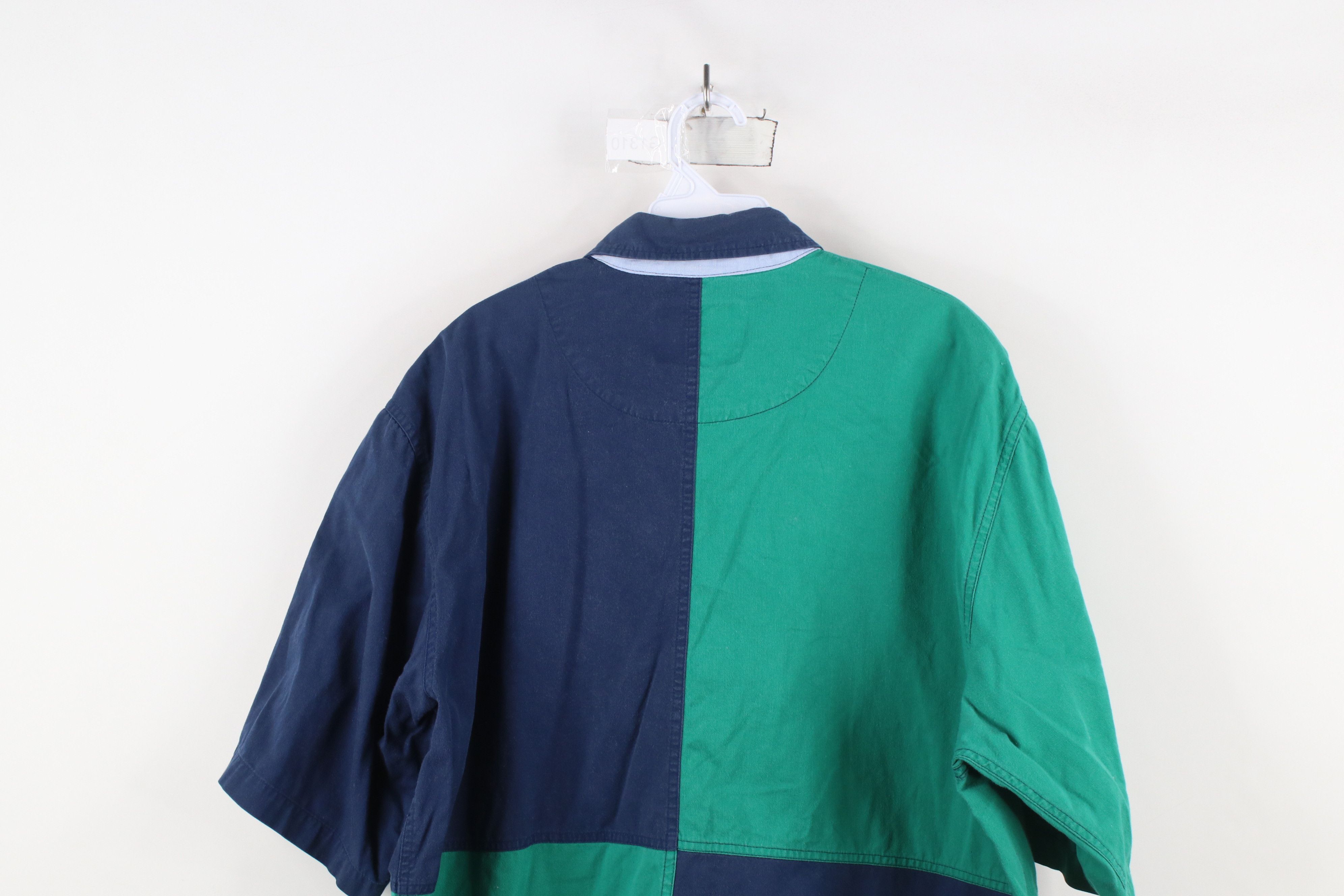 Vintage Vintage 90s Streetwear Block Short Sleeve Button Down Shirt Size US XL / EU 56 / 4 - 14 Thumbnail