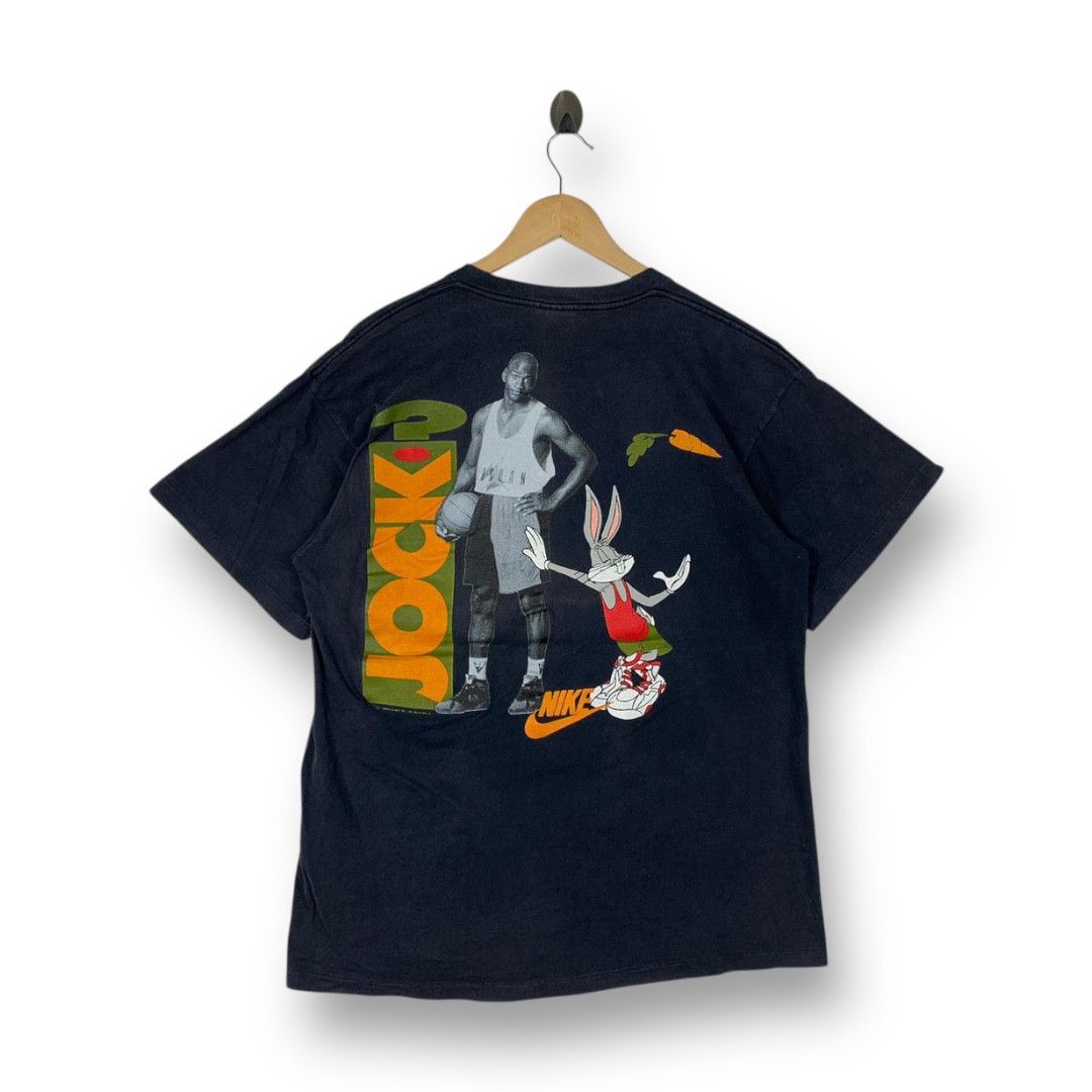 Nike Vintage 90s Nike Air Jordan Bugs Bunny "What's Up Jock?" Tee Size US XL / EU 56 / 4 - 4 Thumbnail