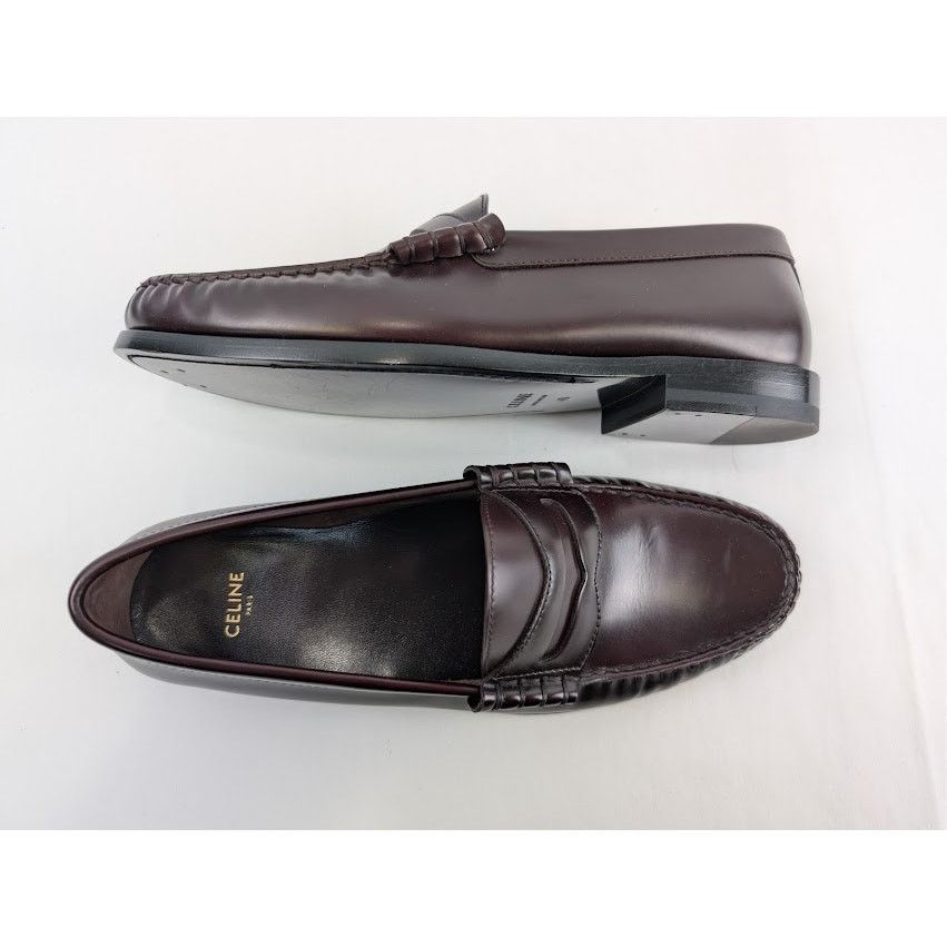 Celine o1rshd1 Luco Polished Calfskin Loafer Boots in Burgundy 40 Size US 7 / EU 40 - 1 Thumbnail