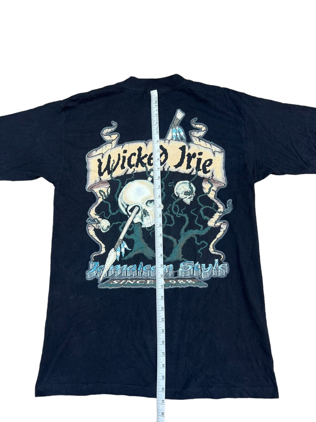 Vintage RARE! Vintage 90s Jamaican Style Wicked Irie t shirt Size US L / EU 52-54 / 3 - 4 Thumbnail