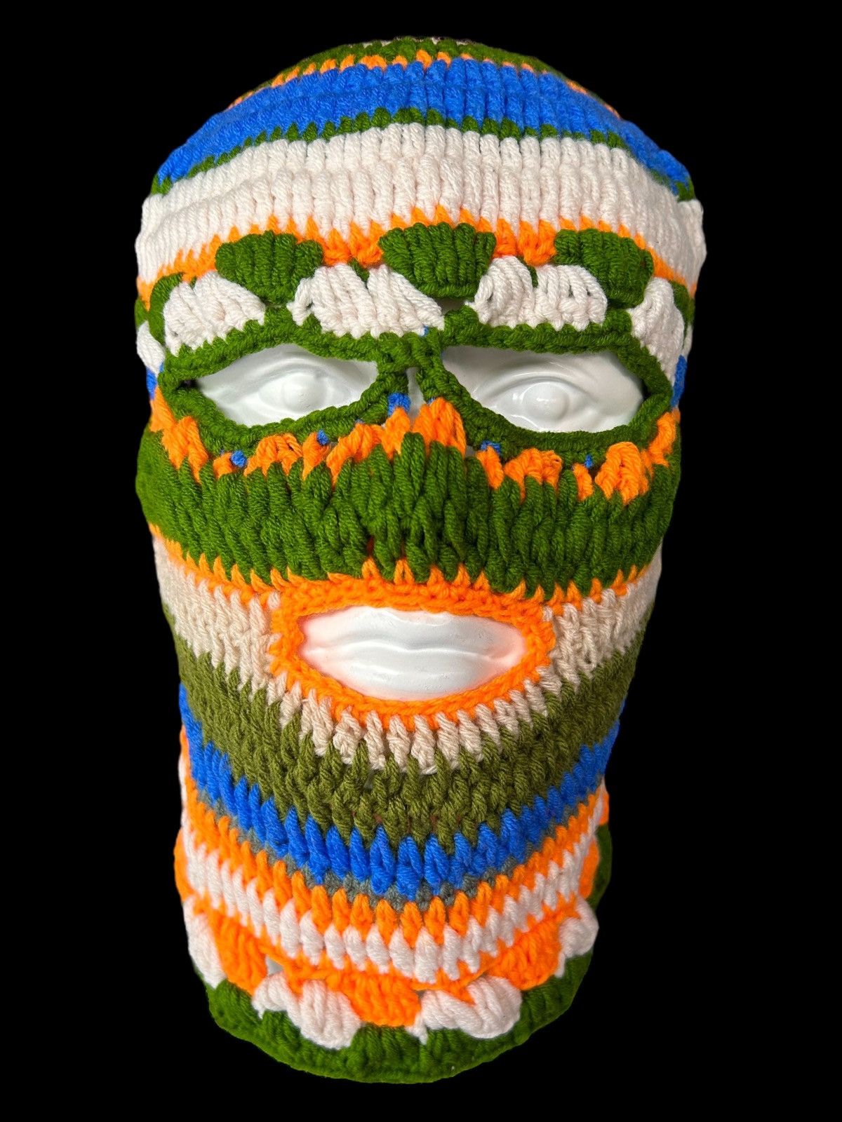 Japanese Brand × Kapital × Vintage Very Rare Crochet Knitted Handmade Balaclava Masked ☠️☠️ Size ONE SIZE - 1 Thumbnail