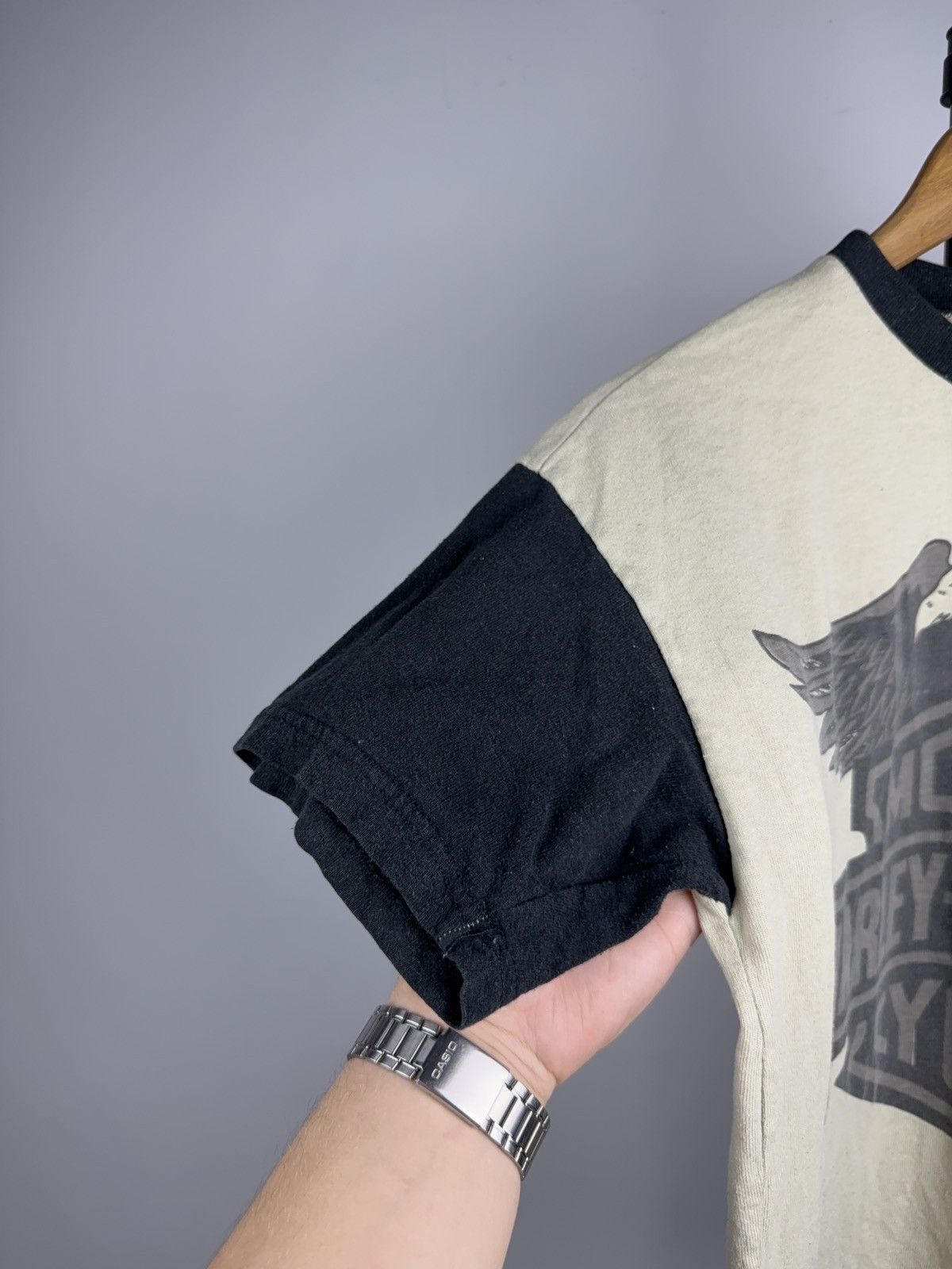 Harley Davidson Vintage 90s Harley Davidson Eagle Ringer Moto Biker T Shirt Size US S / EU 44-46 / 1 - 3 Thumbnail